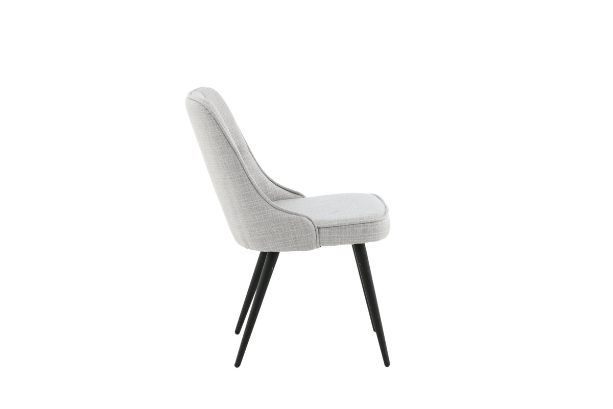 Velvet Deluxe Stuhl in Grau / Schwarz präsentiert im Onlineshop von KAQTU Design AG. Stuhl ist von Venture Home