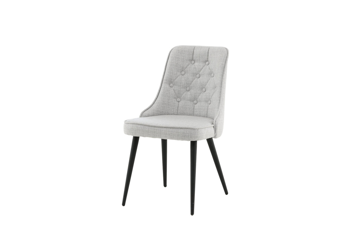 Velvet Deluxe Stuhl in Grau / Schwarz präsentiert im Onlineshop von KAQTU Design AG. Stuhl ist von Venture Home
