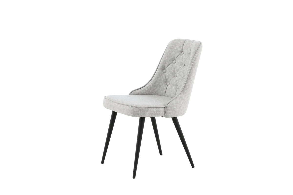 Velvet Deluxe Stuhl in Grau / Schwarz präsentiert im Onlineshop von KAQTU Design AG. Stuhl ist von Venture Home