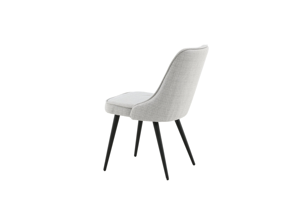 Velvet Deluxe Stuhl in Grau / Schwarz präsentiert im Onlineshop von KAQTU Design AG. Stuhl ist von Venture Home