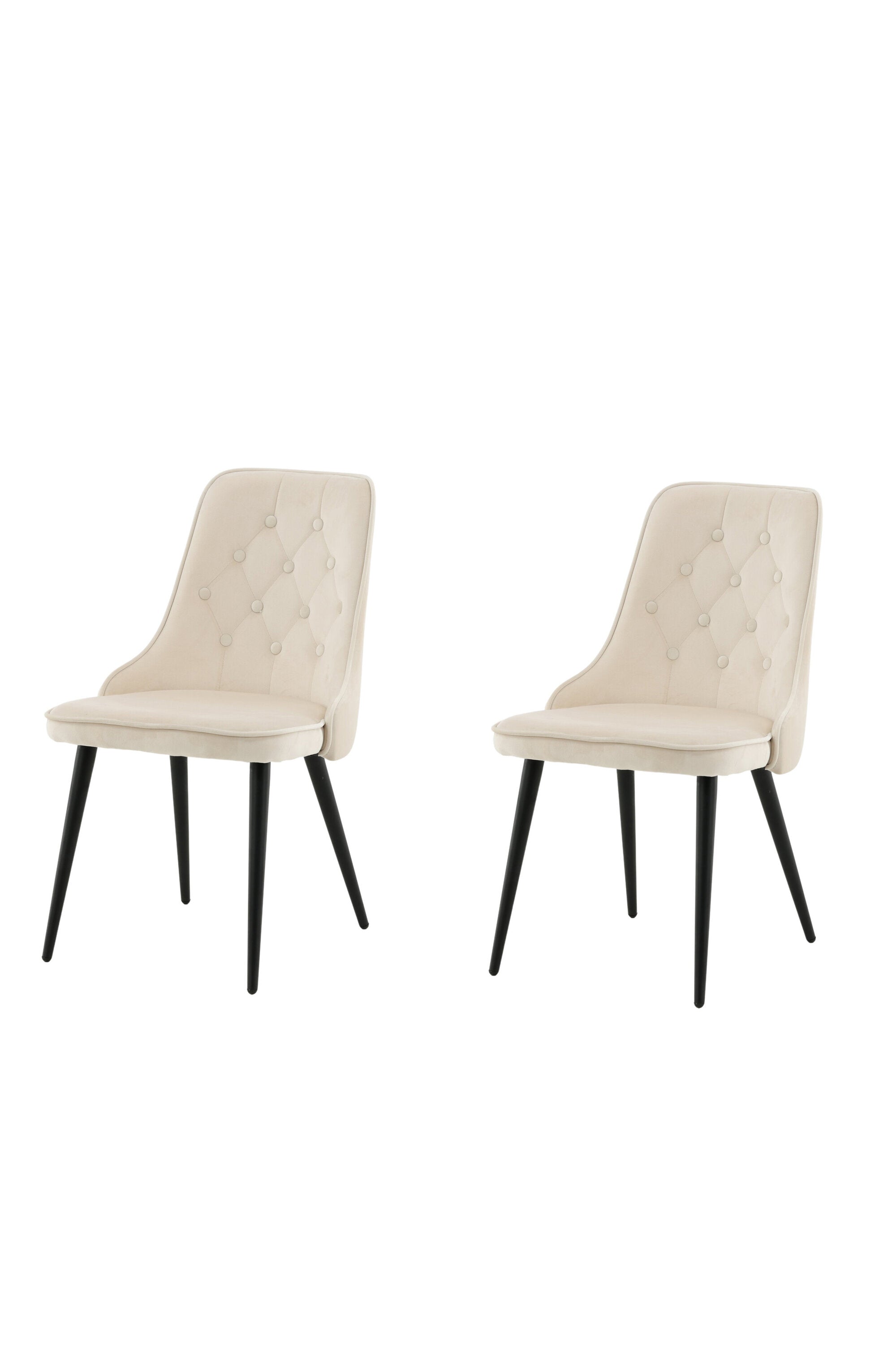 Velvet Deluxe Stuhl in Beige / Schwarz präsentiert im Onlineshop von KAQTU Design AG. Stuhl ist von Venture Home