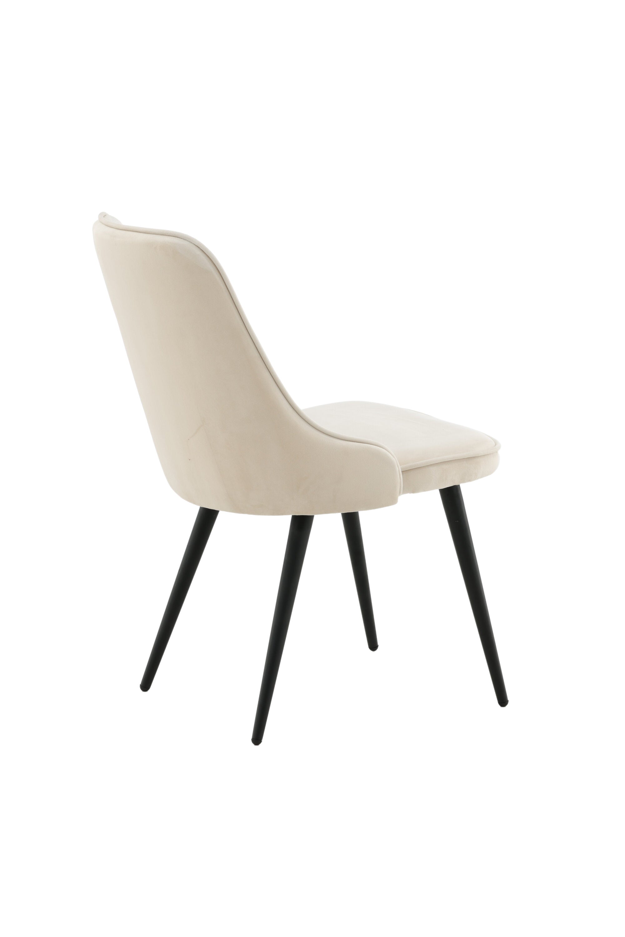 Velvet Deluxe Stuhl in Beige / Schwarz präsentiert im Onlineshop von KAQTU Design AG. Stuhl ist von Venture Home