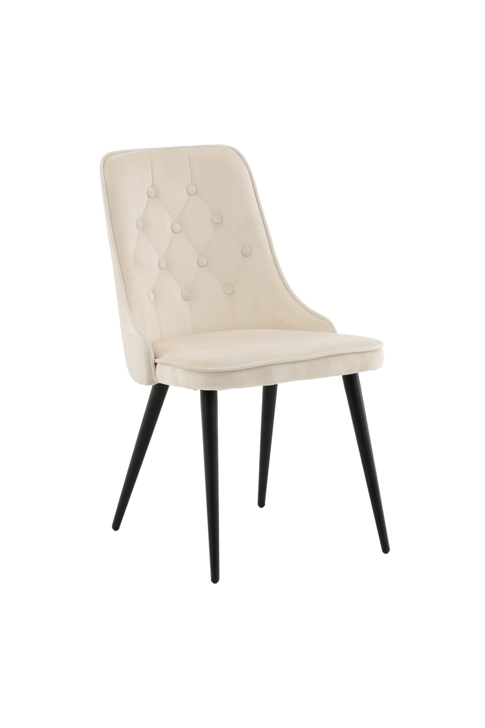 Velvet Deluxe Stuhl in Beige / Schwarz präsentiert im Onlineshop von KAQTU Design AG. Stuhl ist von Venture Home