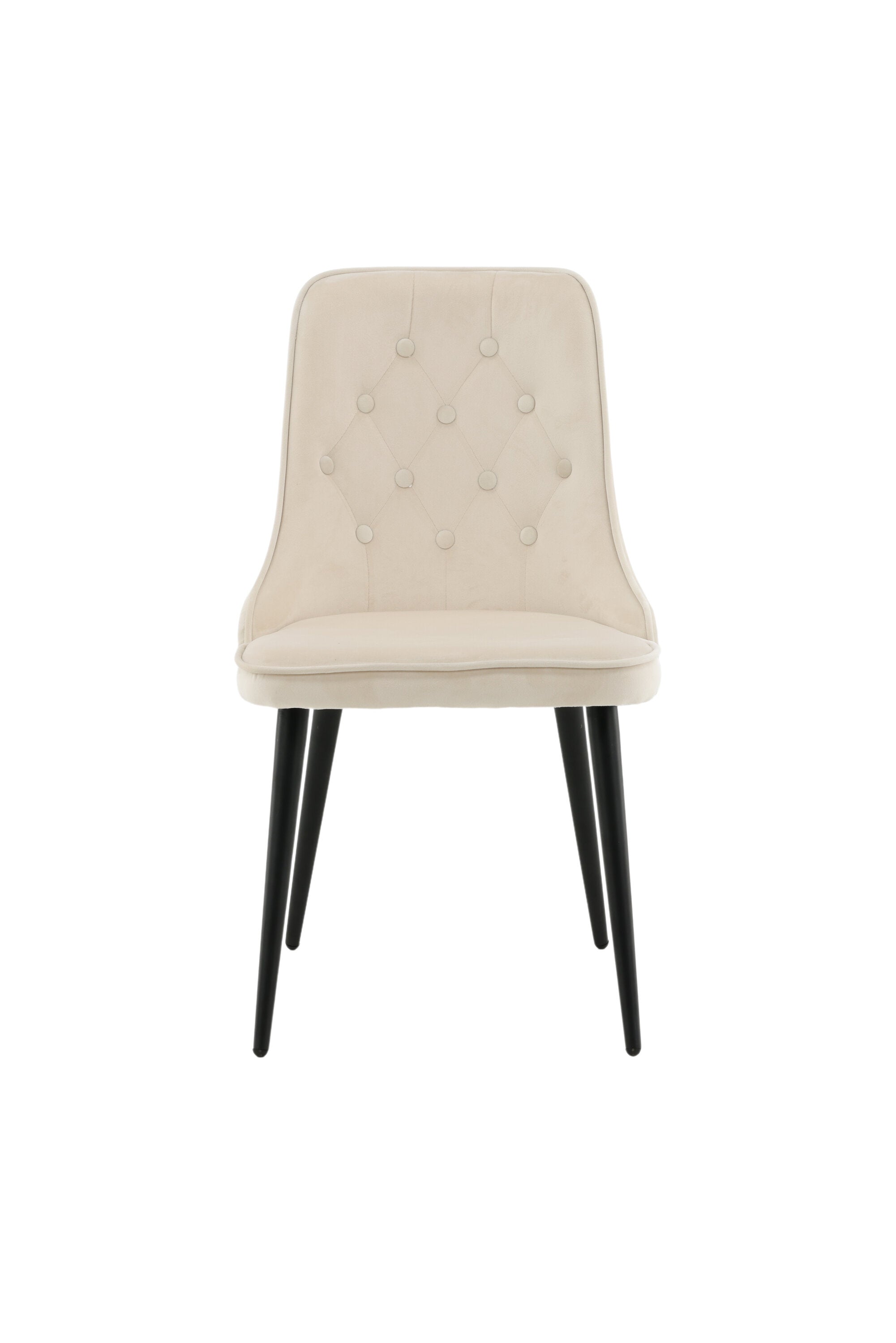 Velvet Deluxe Stuhl in Beige / Schwarz präsentiert im Onlineshop von KAQTU Design AG. Stuhl ist von Venture Home