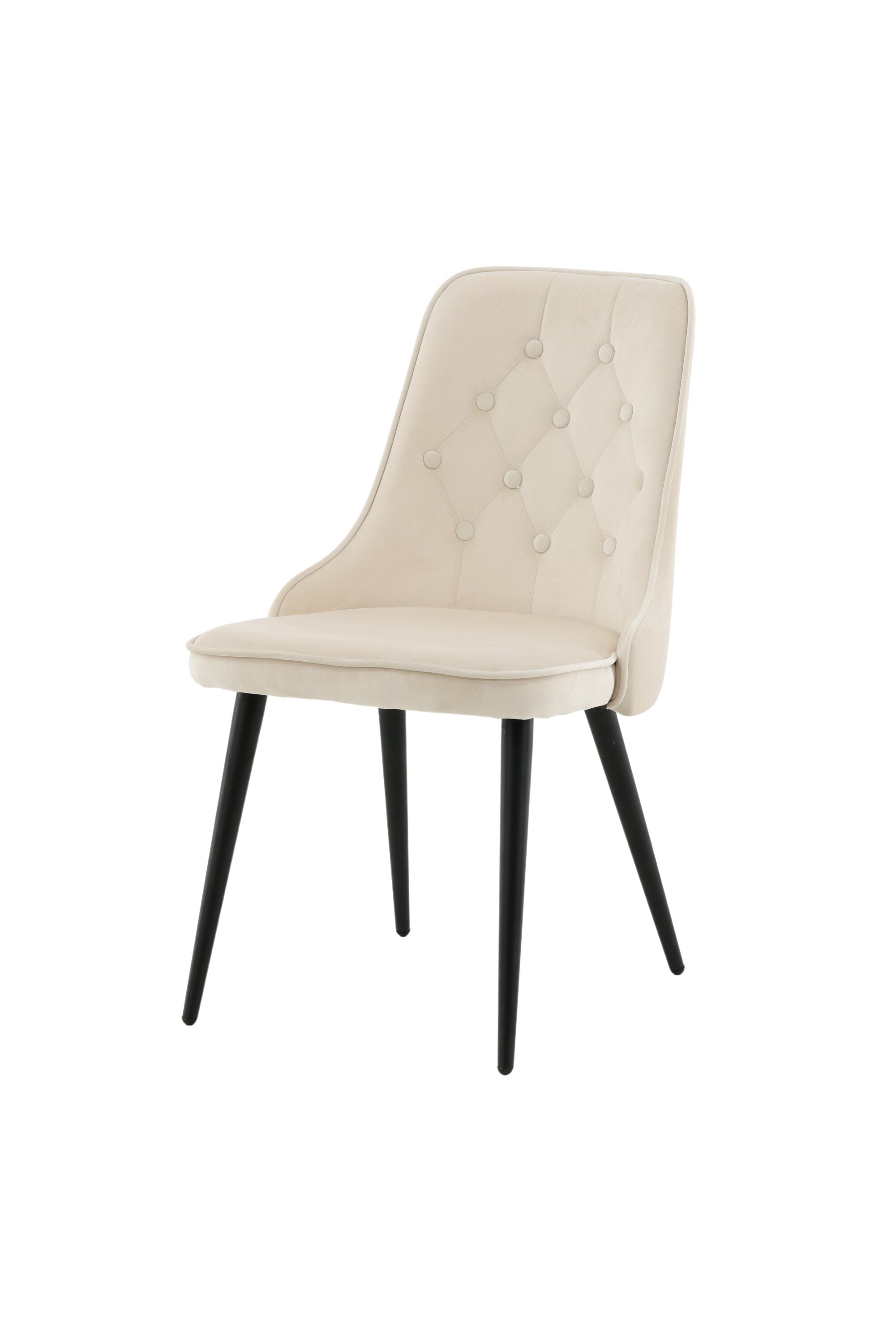 Velvet Deluxe Stuhl in Beige / Schwarz präsentiert im Onlineshop von KAQTU Design AG. Stuhl ist von Venture Home