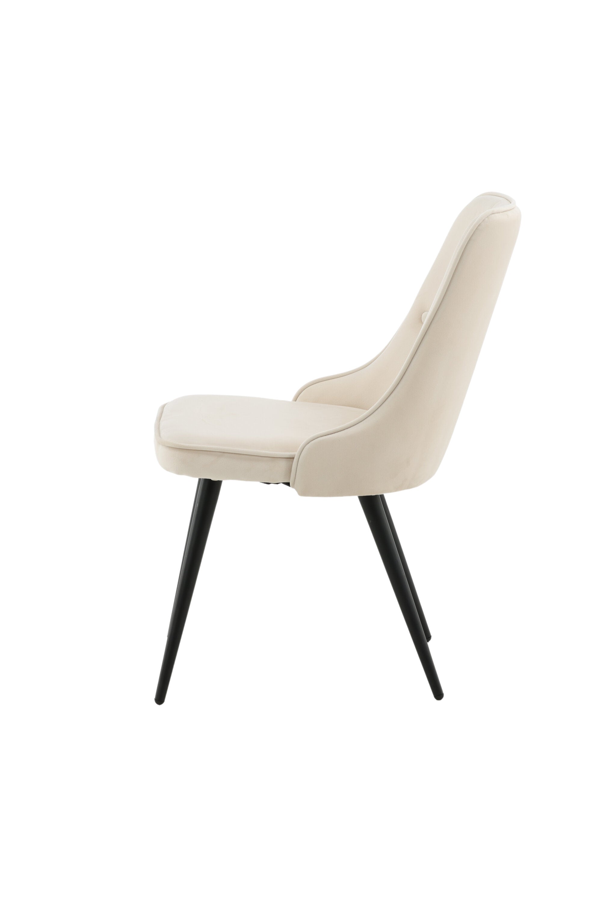 Velvet Deluxe Stuhl in Beige / Schwarz präsentiert im Onlineshop von KAQTU Design AG. Stuhl ist von Venture Home
