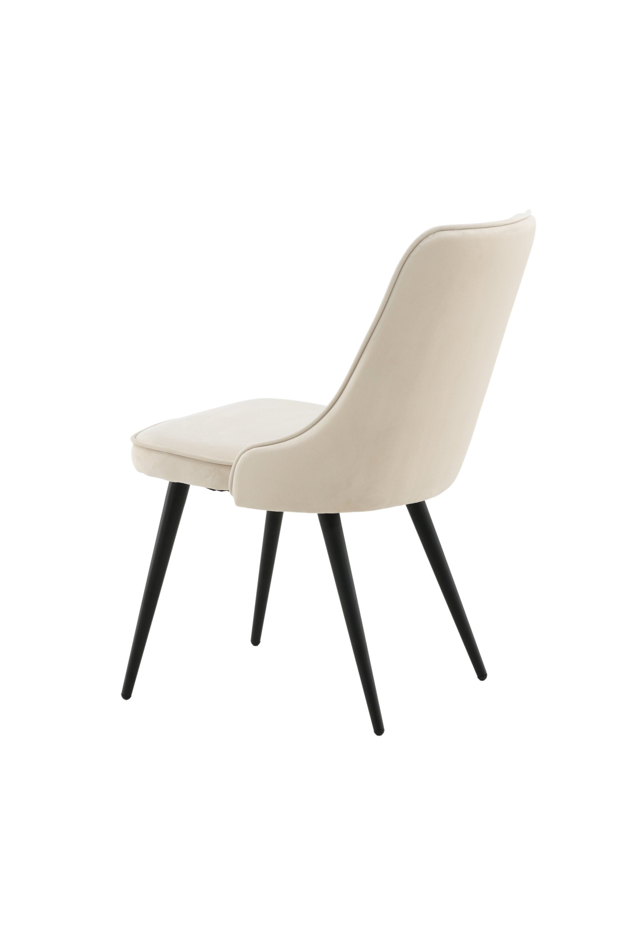 Velvet Deluxe Stuhl in Beige / Schwarz präsentiert im Onlineshop von KAQTU Design AG. Stuhl ist von Venture Home