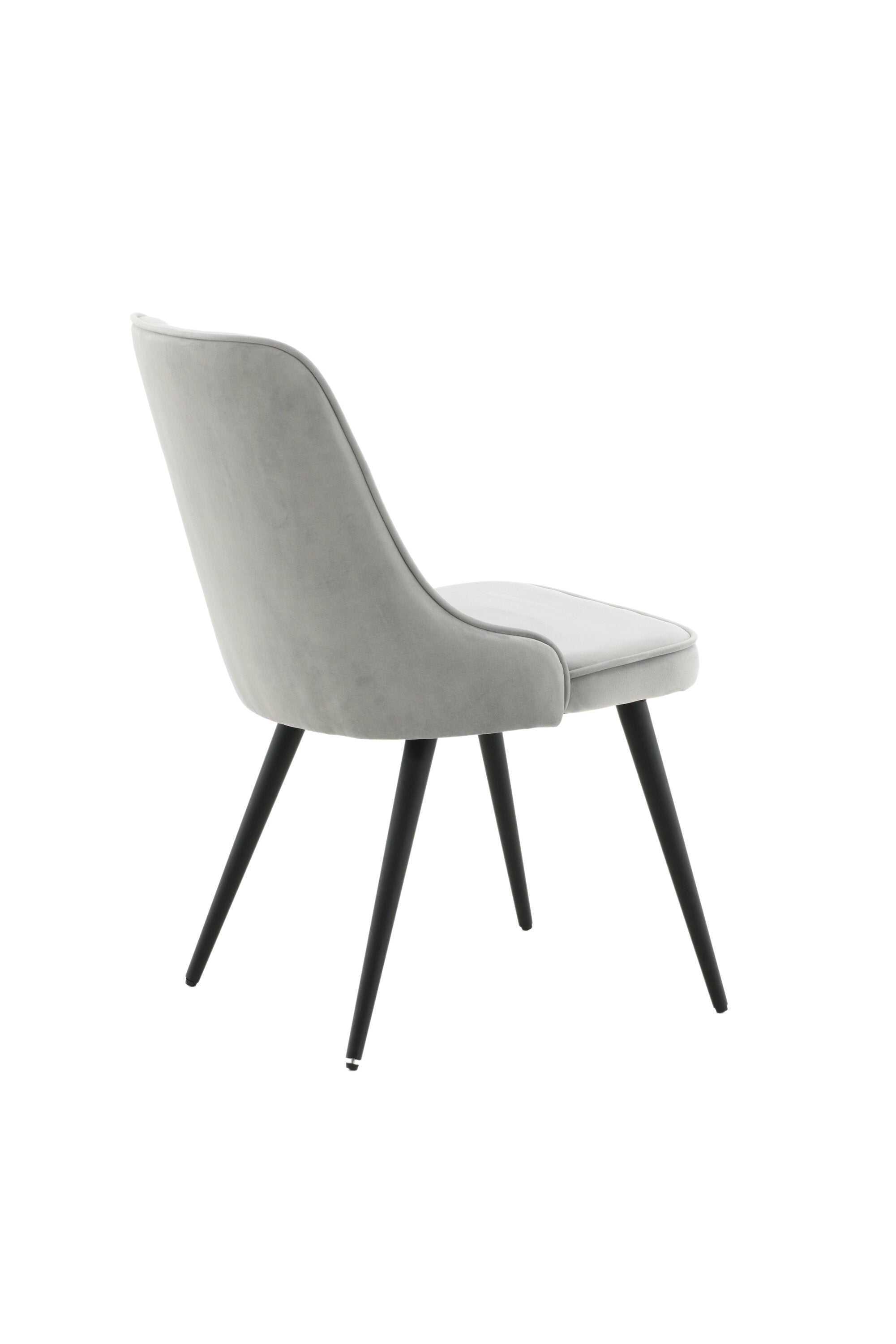 Velvet Deluxe Stuhl in Hellgrau / Schwarz präsentiert im Onlineshop von KAQTU Design AG. Stuhl ist von Venture Home