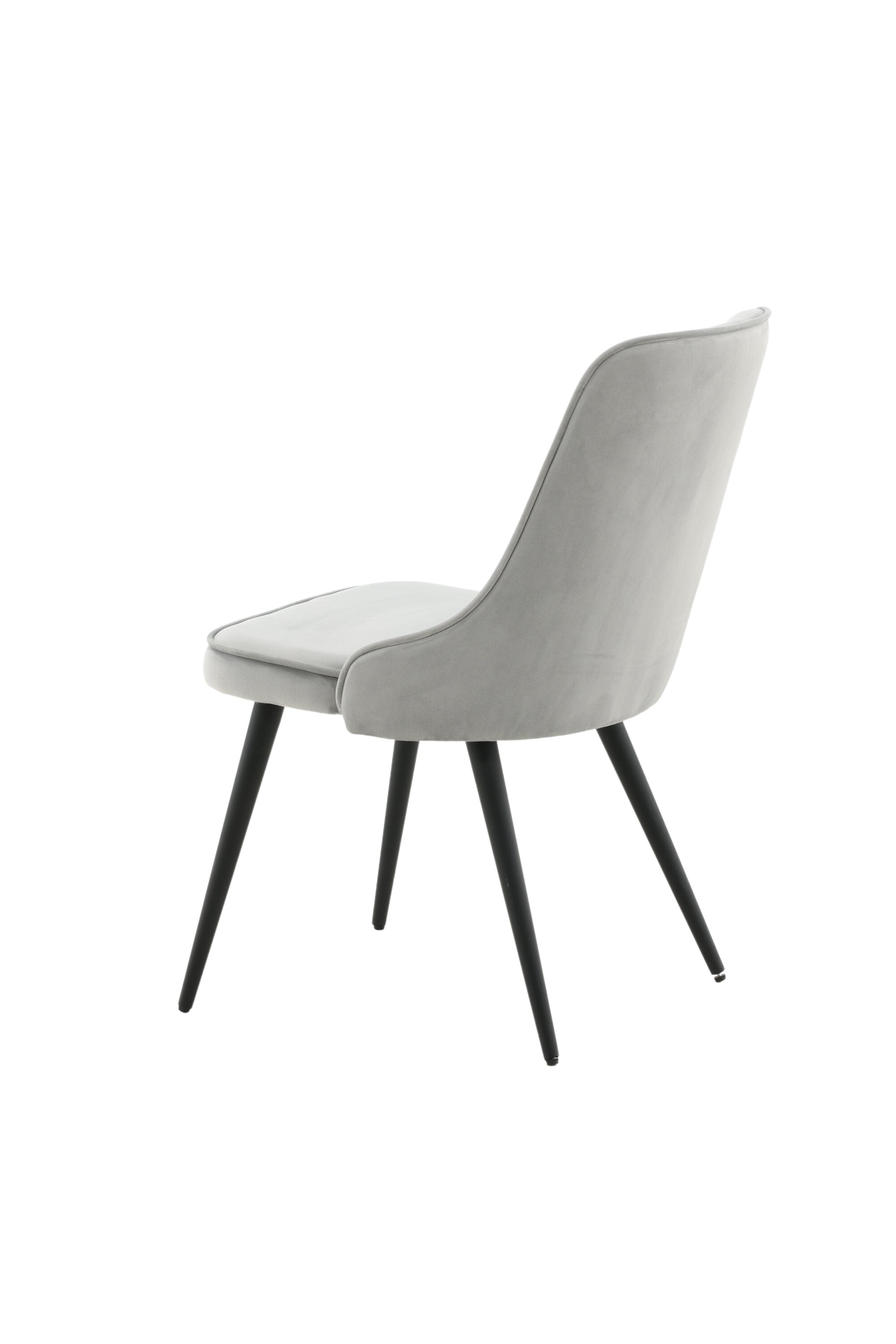 Velvet Deluxe Stuhl in Hellgrau / Schwarz präsentiert im Onlineshop von KAQTU Design AG. Stuhl ist von Venture Home