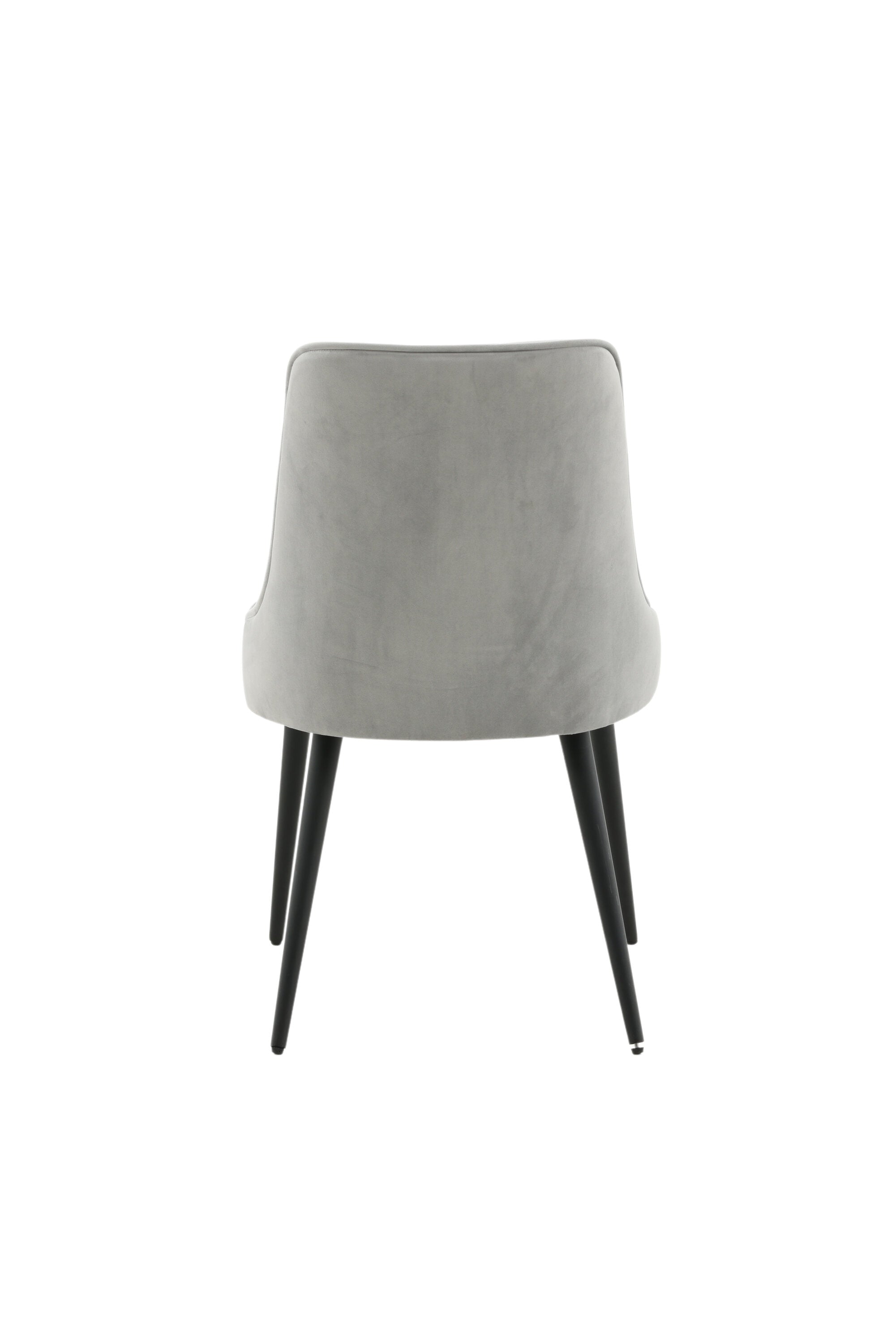 Velvet Deluxe Stuhl in Hellgrau / Schwarz präsentiert im Onlineshop von KAQTU Design AG. Stuhl ist von Venture Home