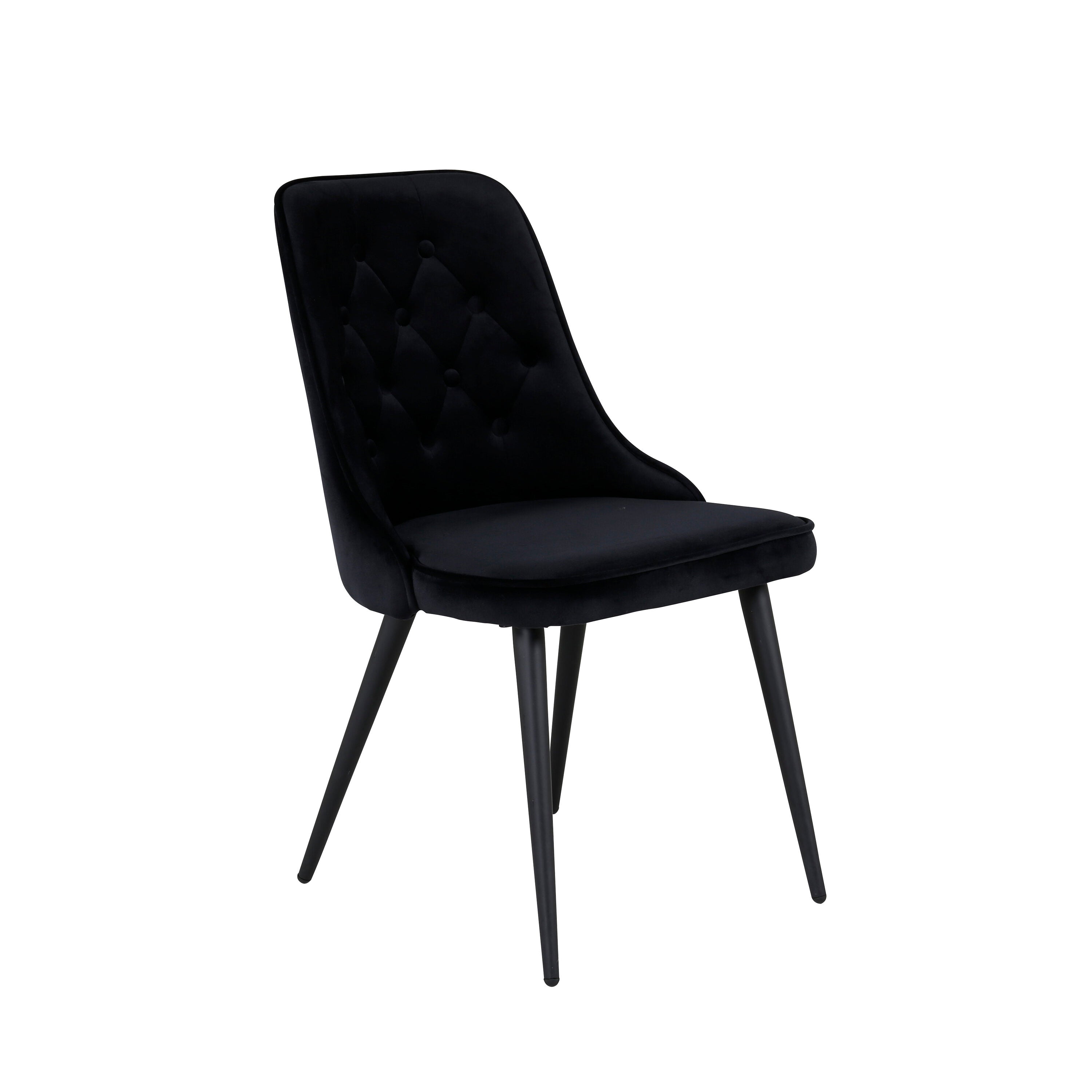 Velvet Deluxe Stuhl in Schwarz präsentiert im Onlineshop von KAQTU Design AG. Stuhl ist von Venture Home