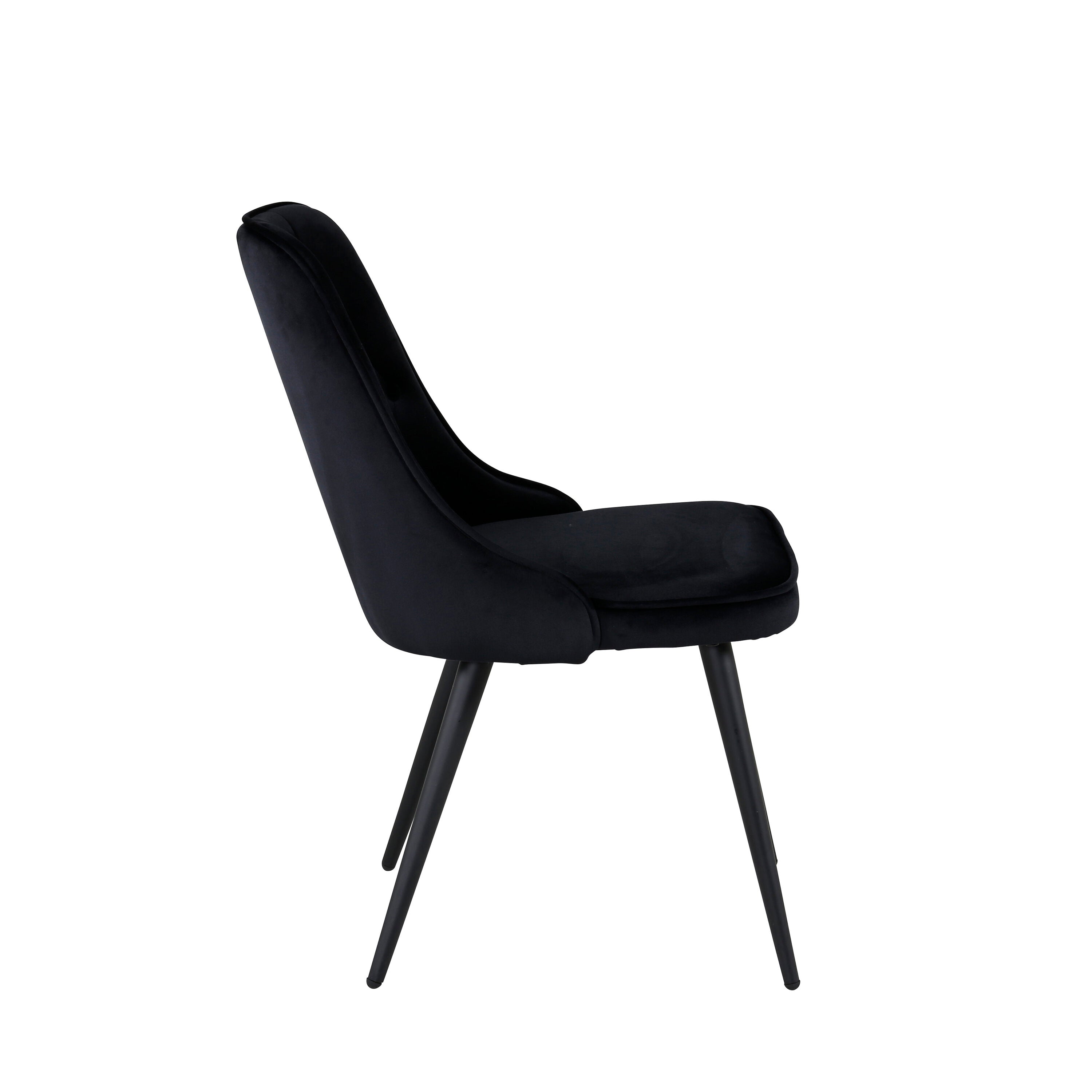 Velvet Deluxe Stuhl in Schwarz präsentiert im Onlineshop von KAQTU Design AG. Stuhl ist von Venture Home