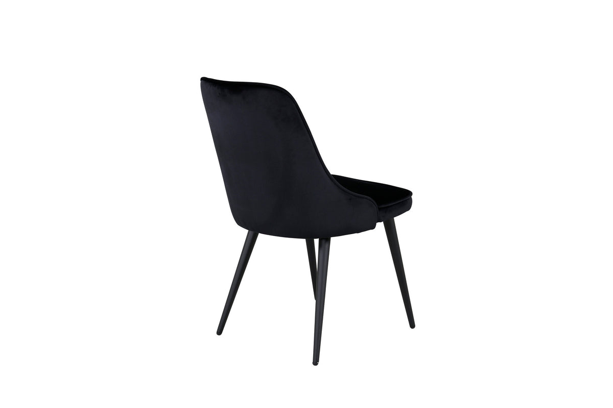 Velvet Deluxe Stuhl in Schwarz präsentiert im Onlineshop von KAQTU Design AG. Stuhl ist von Venture Home