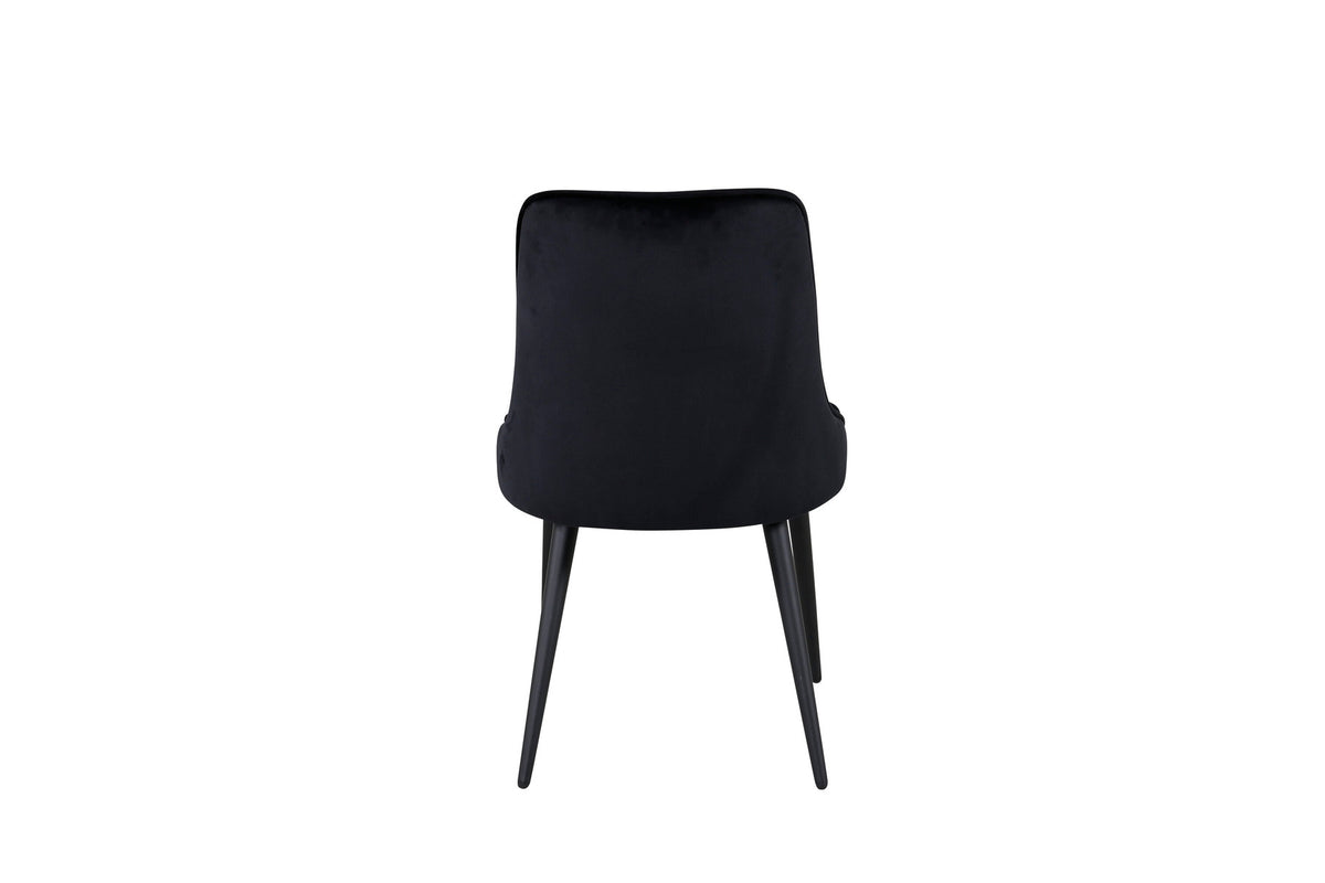 Velvet Deluxe Stuhl in Schwarz präsentiert im Onlineshop von KAQTU Design AG. Stuhl ist von Venture Home