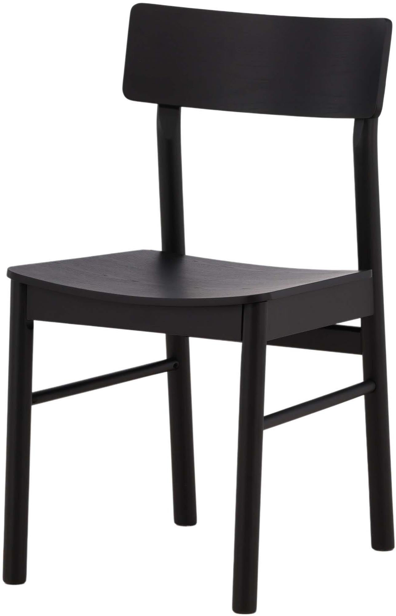Entdecken Sie den Montros Esszimmerstuhl von Venture Home – ein eleganter, schwarzer Stuhl aus Birke und Sperrholz, der Ihrem Esszimmer Stil und Komfort verleiht.