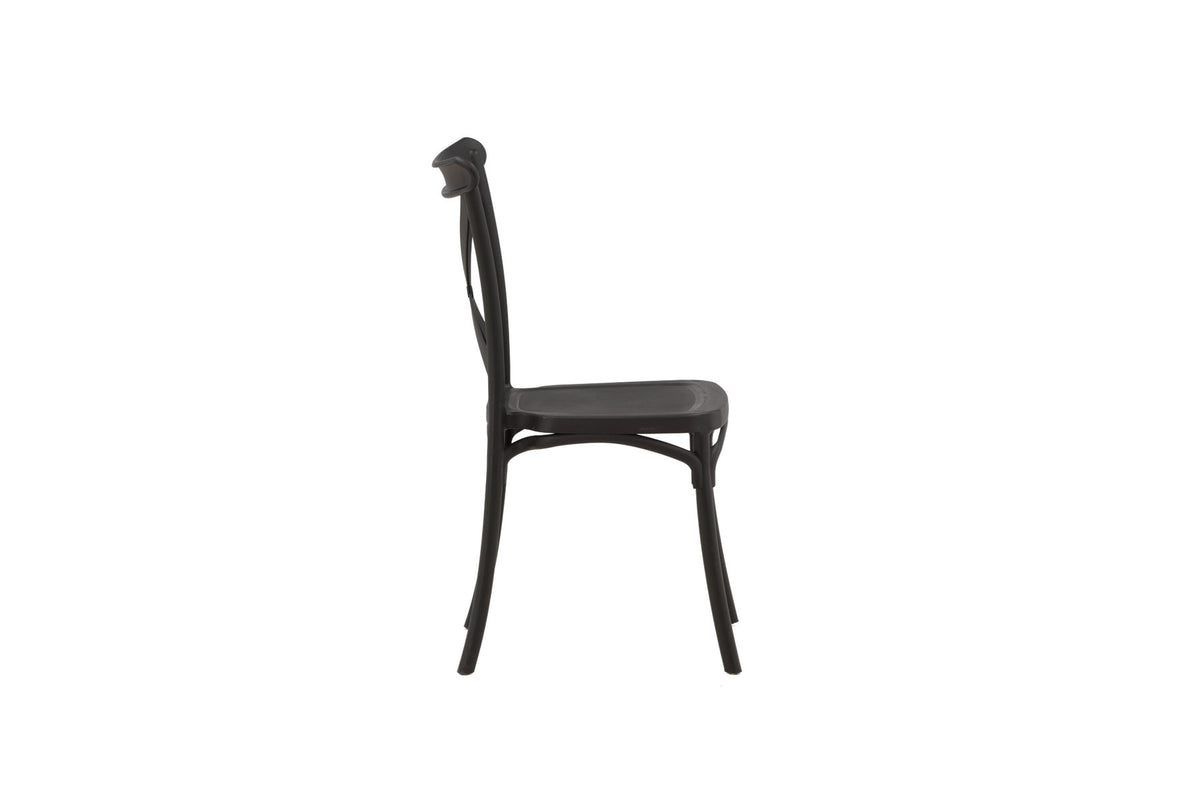 Crosett Stuhl in Schwarz präsentiert im Onlineshop von KAQTU Design AG. Stuhl ist von Venture Home