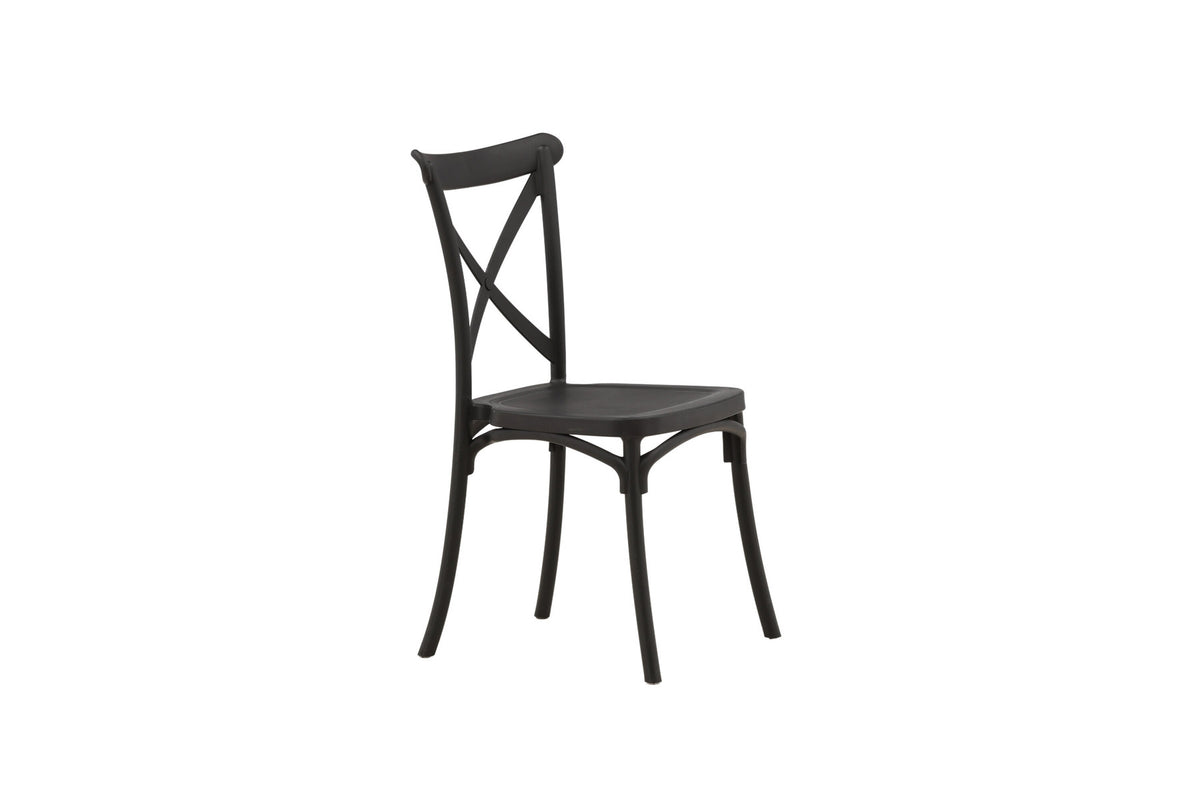 Crosett Stuhl in Schwarz präsentiert im Onlineshop von KAQTU Design AG. Stuhl ist von Venture Home