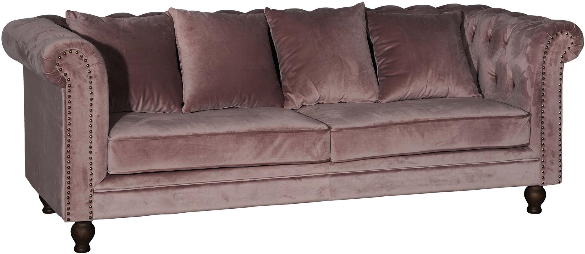 Velvet 3-Sitzer Sofa in Alrosa präsentiert im Onlineshop von KAQTU Design AG. 3er Sofa ist von Venture Home