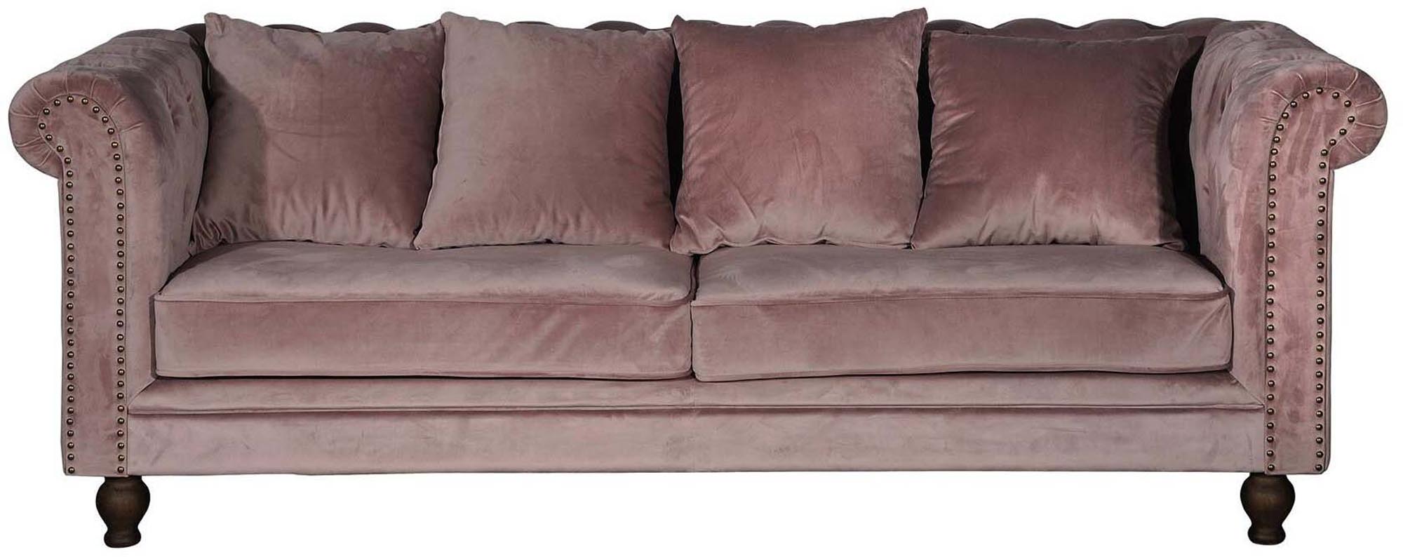 Velvet 3-Sitzer Sofa in Alrosa präsentiert im Onlineshop von KAQTU Design AG. 3er Sofa ist von Venture Home
