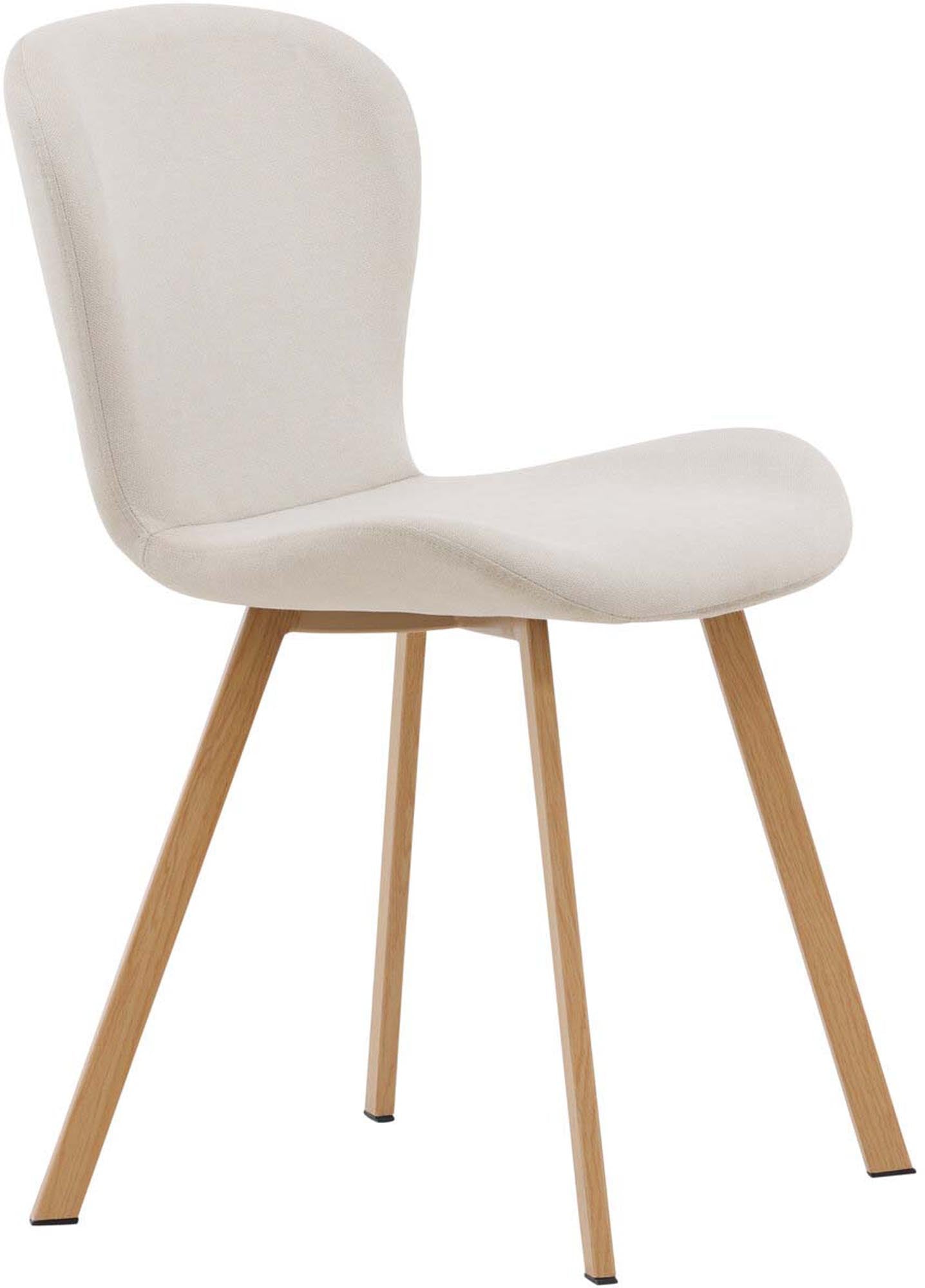 Erleben Sie den Lilja Esszimmerstuhl von Venture Home: Stilvolles, modernes Design, bequeme graue Polyesterpolsterung und stabile Metallbeine für gesellige Abende.