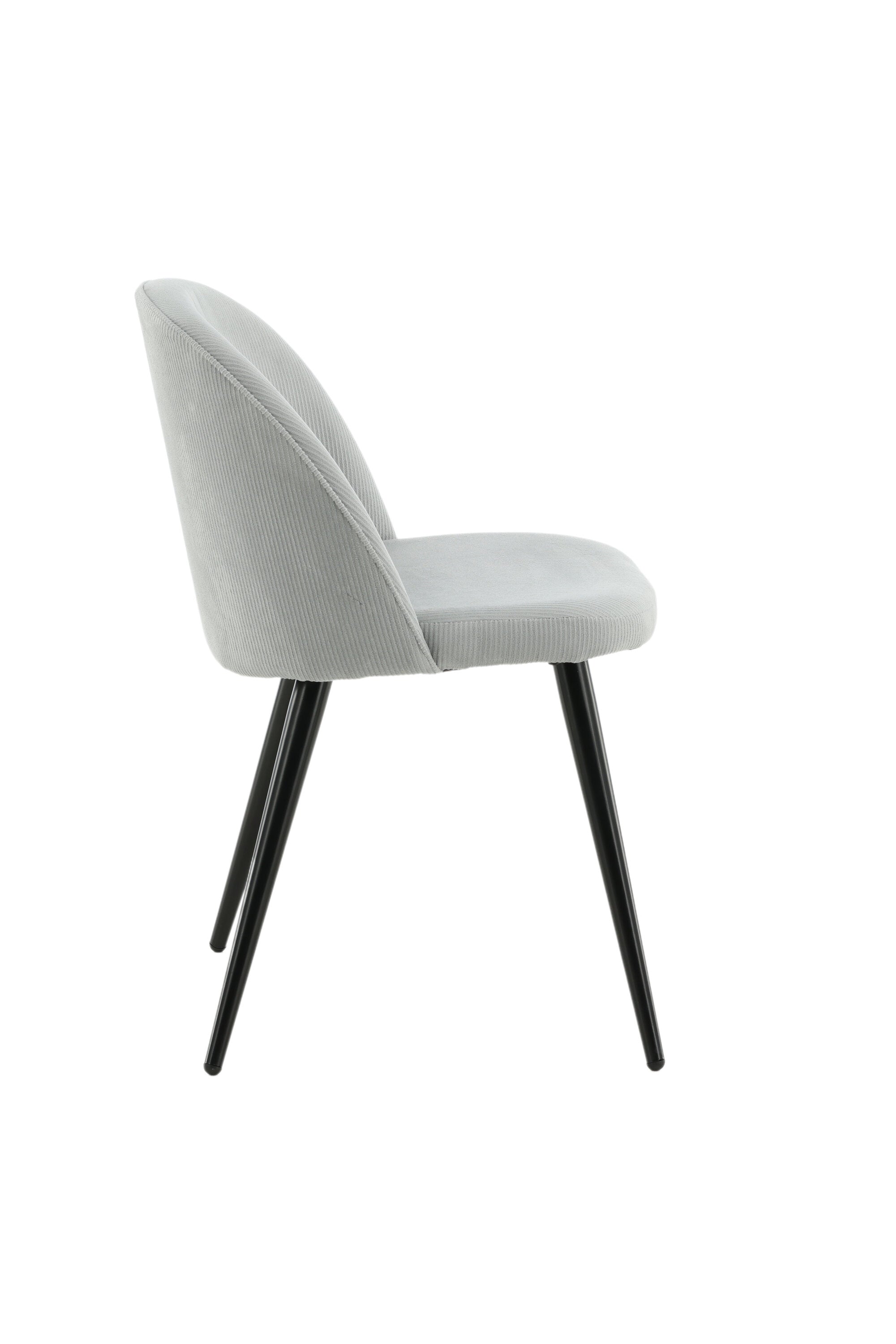 Velvet Matstol Manchester Stuhl in Hellgrau / Schwarz präsentiert im Onlineshop von KAQTU Design AG. Schalenstuhl ist von Venture Home