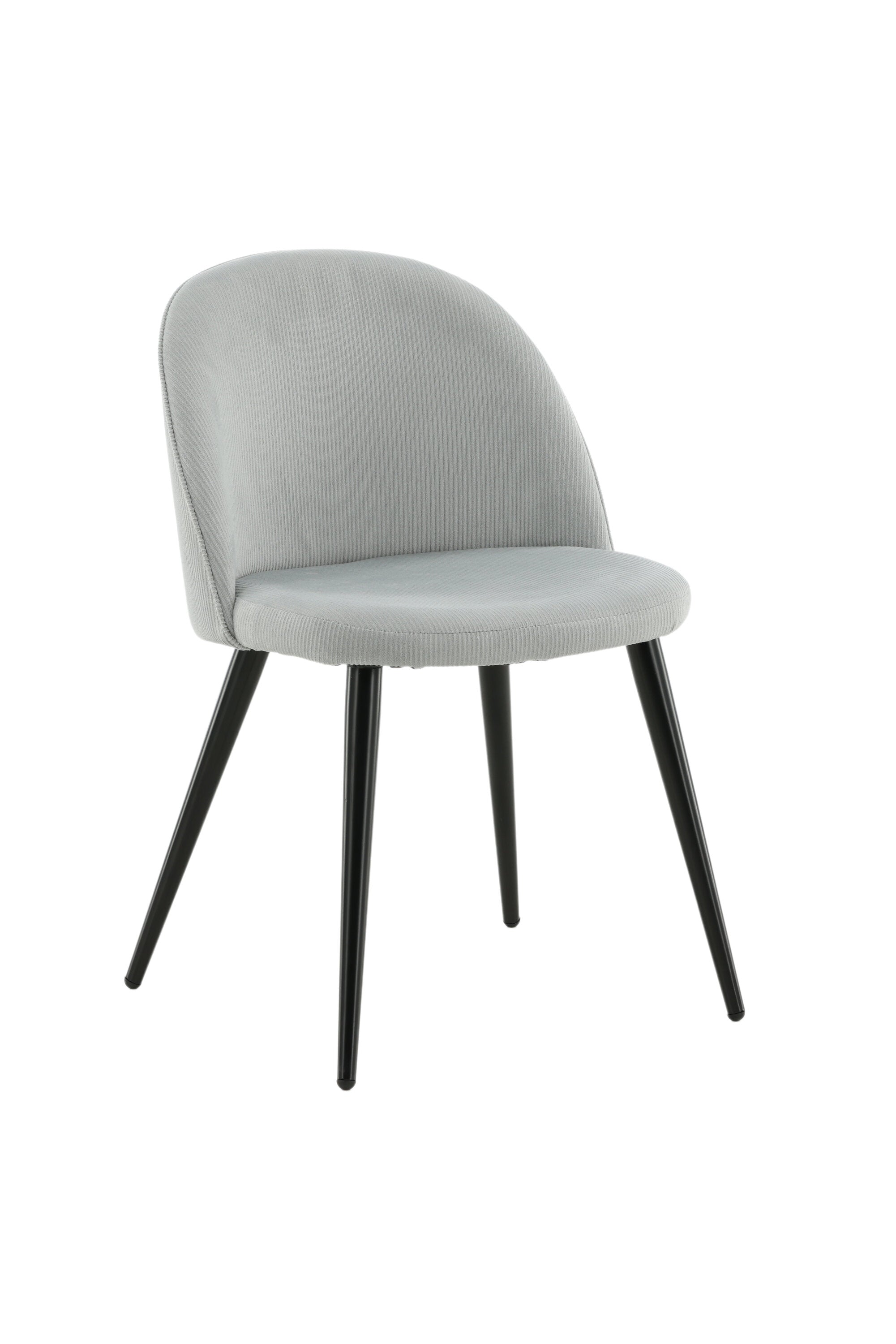 Velvet Matstol Manchester Stuhl in Hellgrau / Schwarz präsentiert im Onlineshop von KAQTU Design AG. Schalenstuhl ist von Venture Home