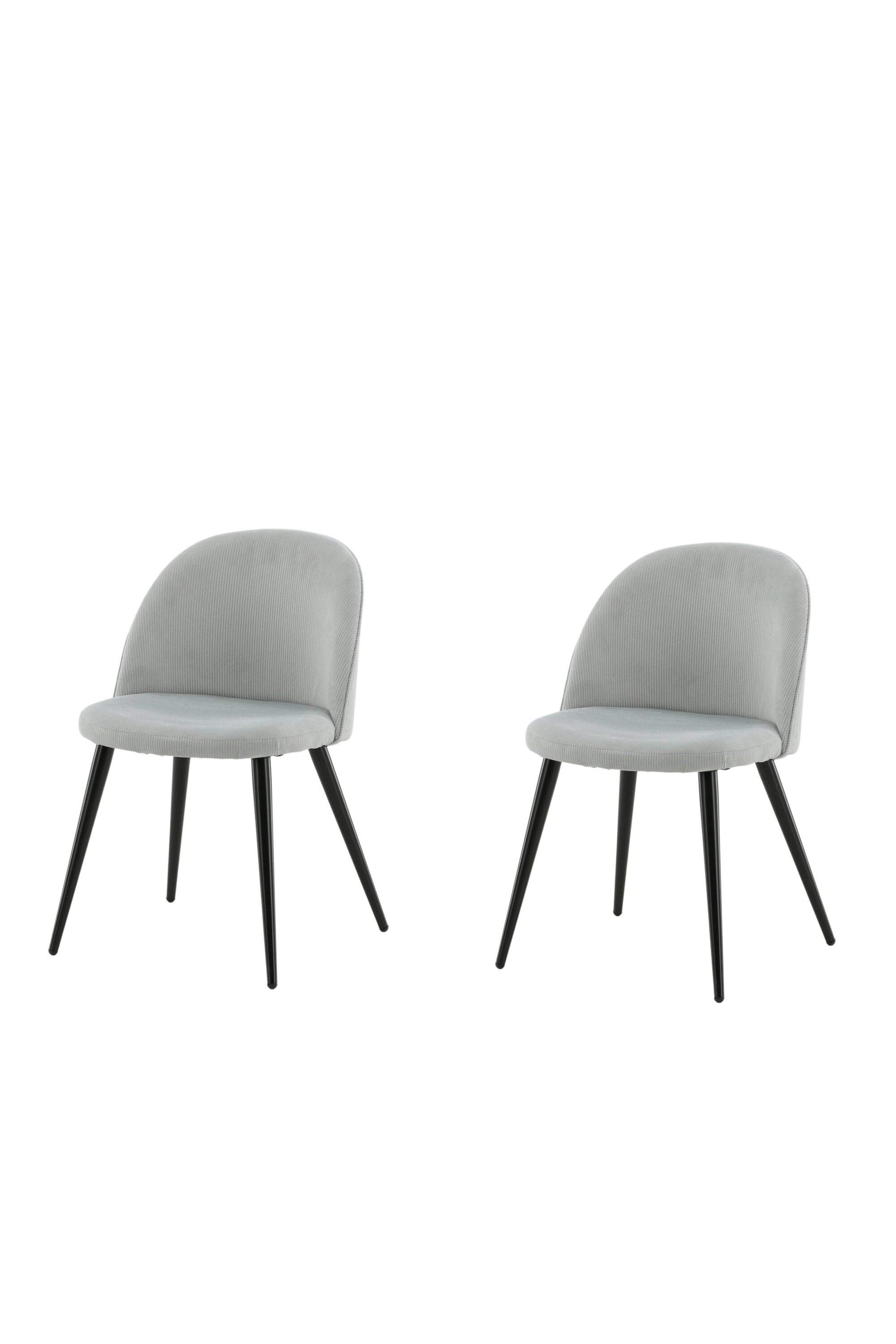 Velvet Matstol Manchester Stuhl in Hellgrau / Schwarz präsentiert im Onlineshop von KAQTU Design AG. Schalenstuhl ist von Venture Home