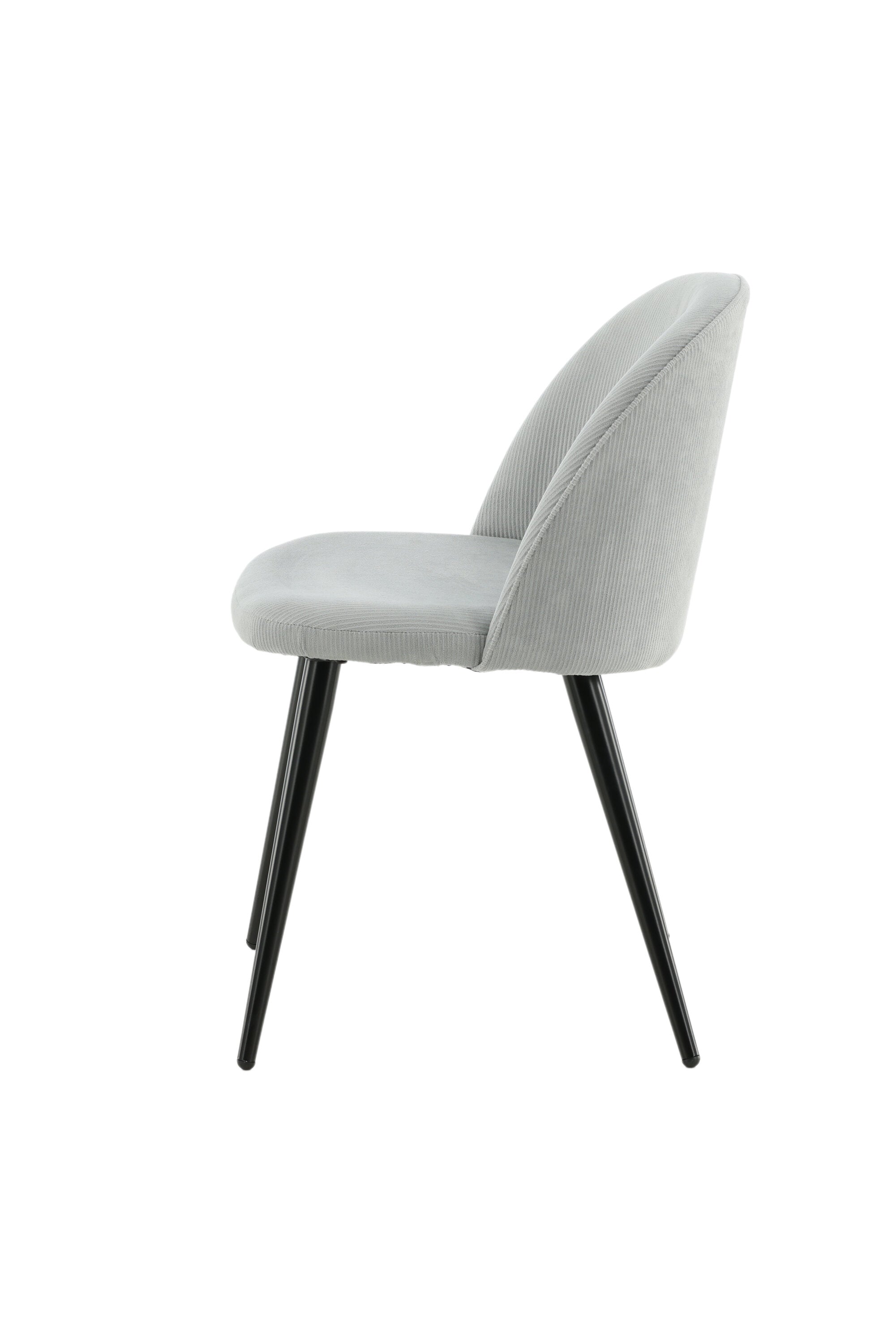 Velvet Matstol Manchester Stuhl in Hellgrau / Schwarz präsentiert im Onlineshop von KAQTU Design AG. Schalenstuhl ist von Venture Home