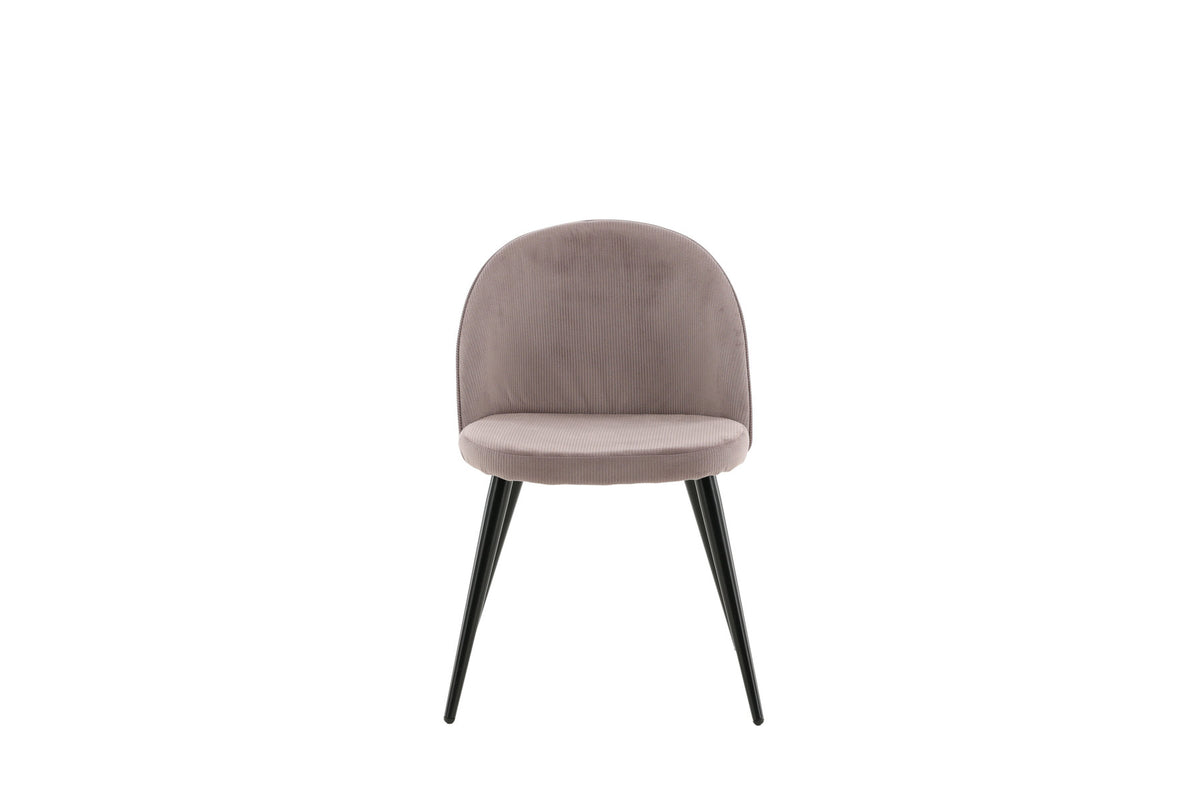 Velvet Matstol Manchester Stuhl in Altrosa / Schwarz präsentiert im Onlineshop von KAQTU Design AG. Schalenstuhl ist von Venture Home