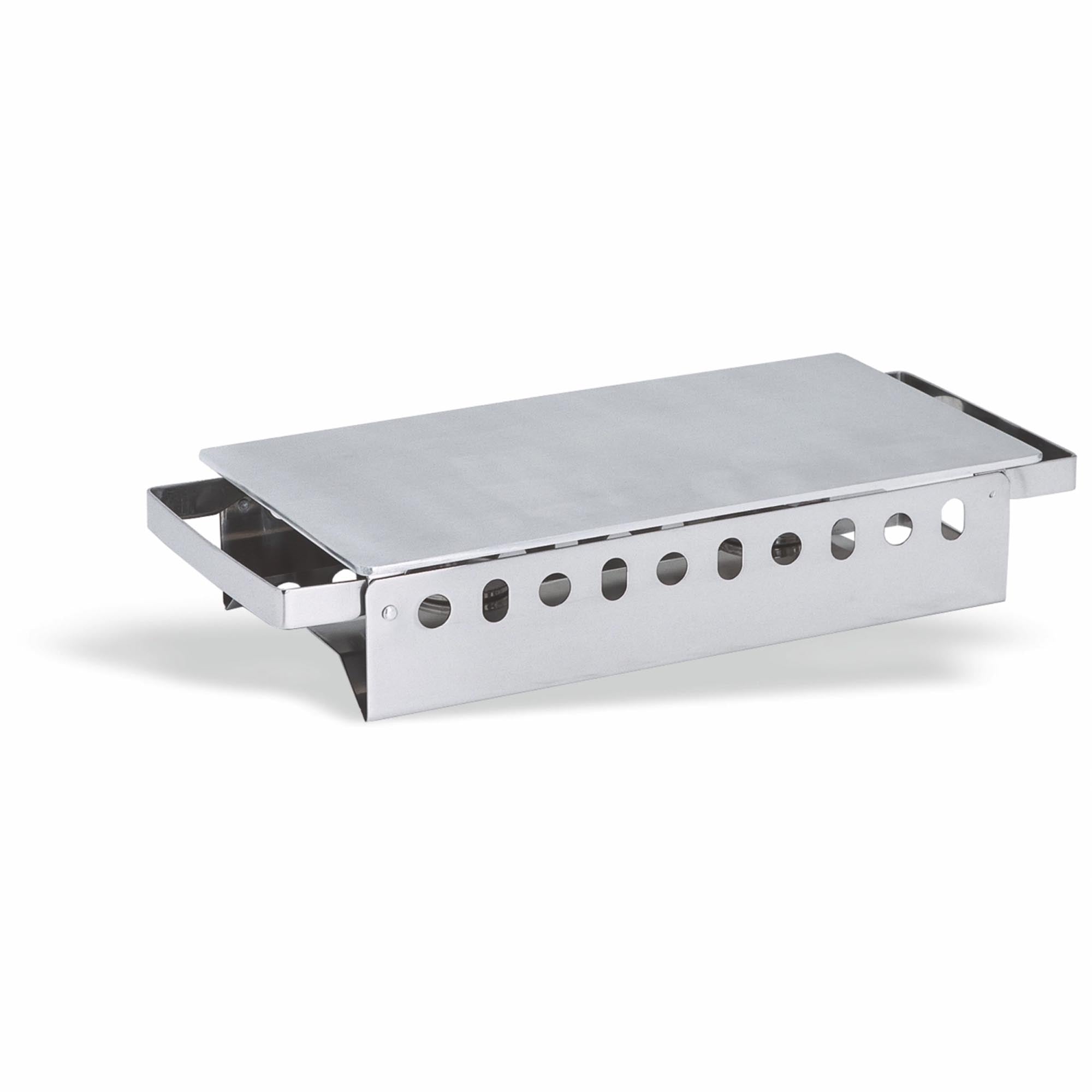 Kompakter Edelstahl-Rechaud von Vollrath, ideal für Buffets. Gleichmässige Wärme, pflegeleicht, sicherer Stand.