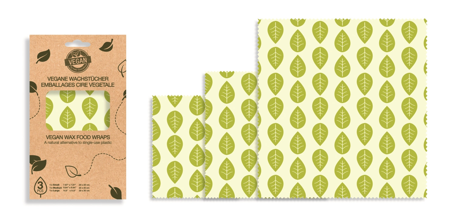 Set of 3 vegan plant oil cloths, 30x30.25x25.20x20cm