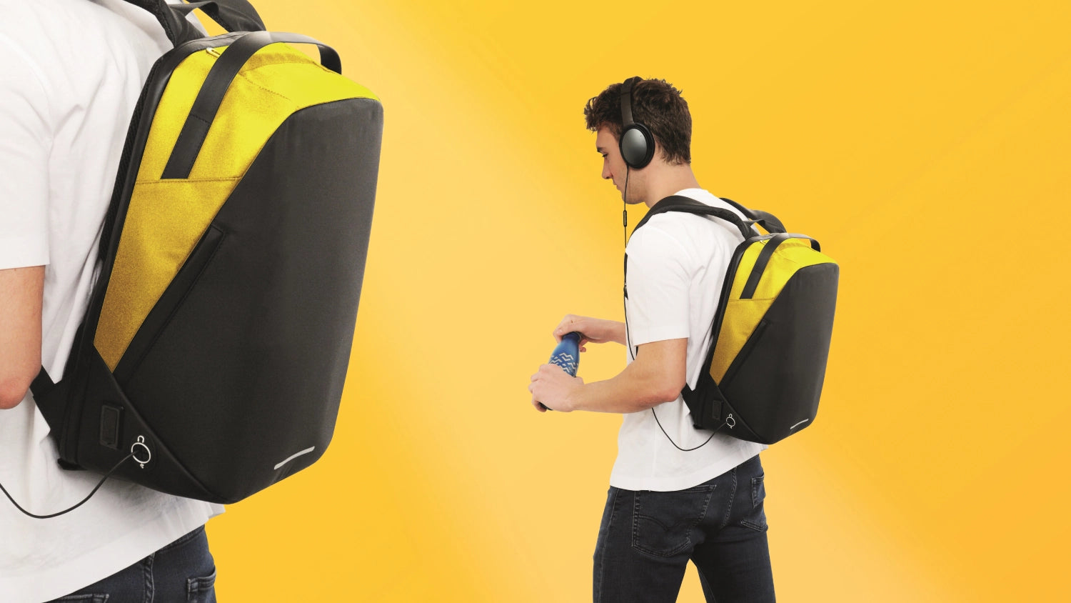 Erleben Sie den umweltfreundlichen City Life Rucksack aus RPET in strahlendem Gelb. Ideal für Schule und Freizeit, bietet er 19 Liter Stauraum und hohen Tragekomfort.