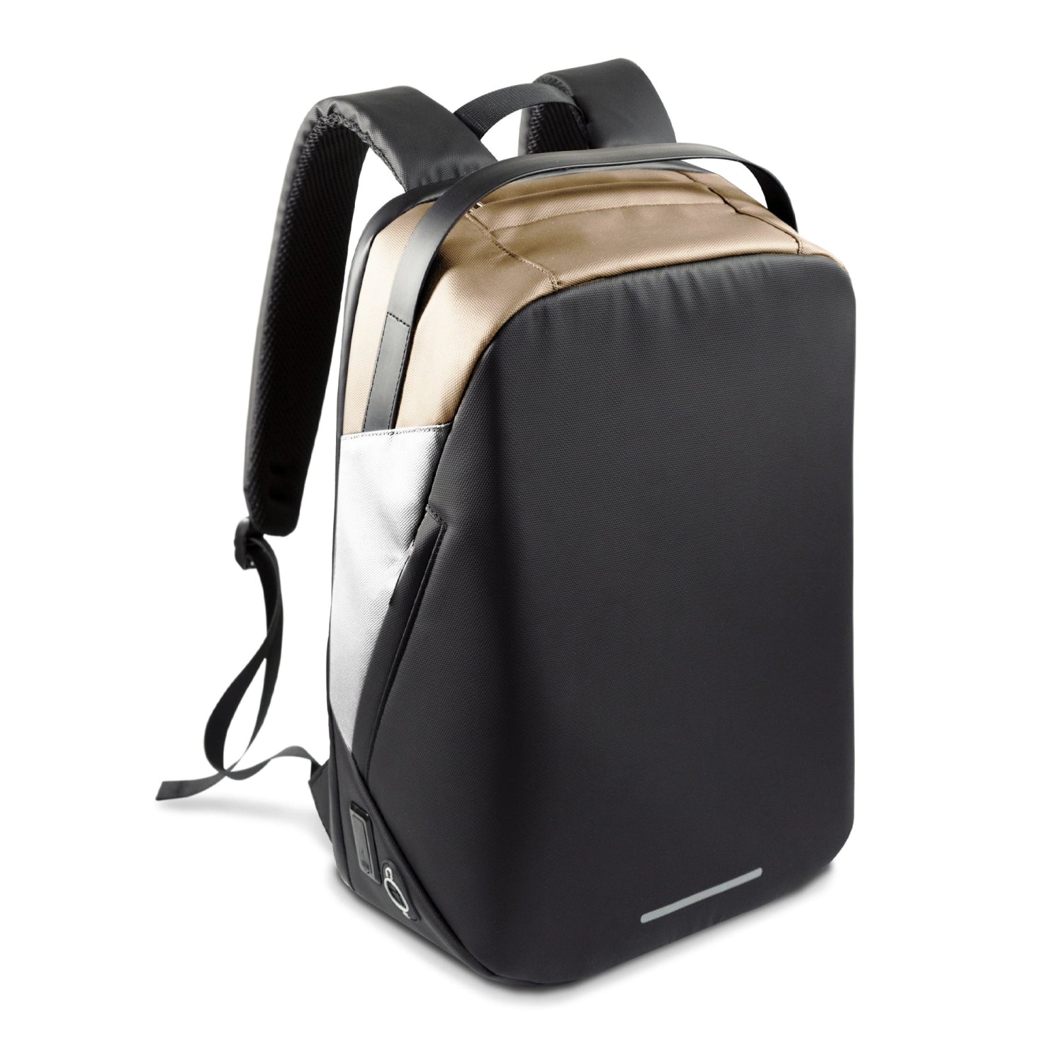 Entdecken Sie den City Life COMPACT-Rucksack aus RPET: strapazierfähig, umweltfreundlich, 11l, modernes Design in Beige, ideal für Alltag und Ausflüge.