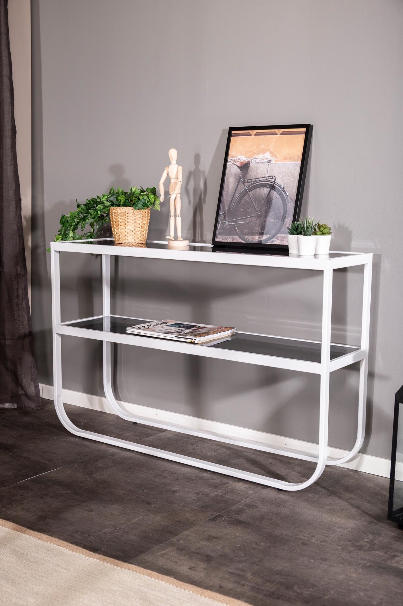 Moderner Rocker Beistelltisch mit stilvollem Rauchglas von Venture.