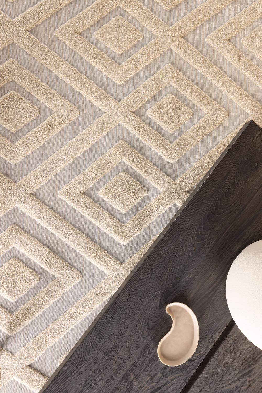 Pia Teppich in Beige präsentiert im Onlineshop von KAQTU Design AG. Teppich ist von Venture Home