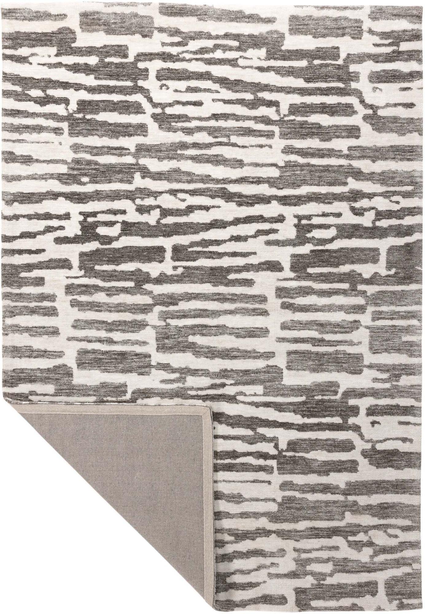 Milos Teppich in Grau präsentiert im Onlineshop von KAQTU Design AG. Teppich ist von Venture Home