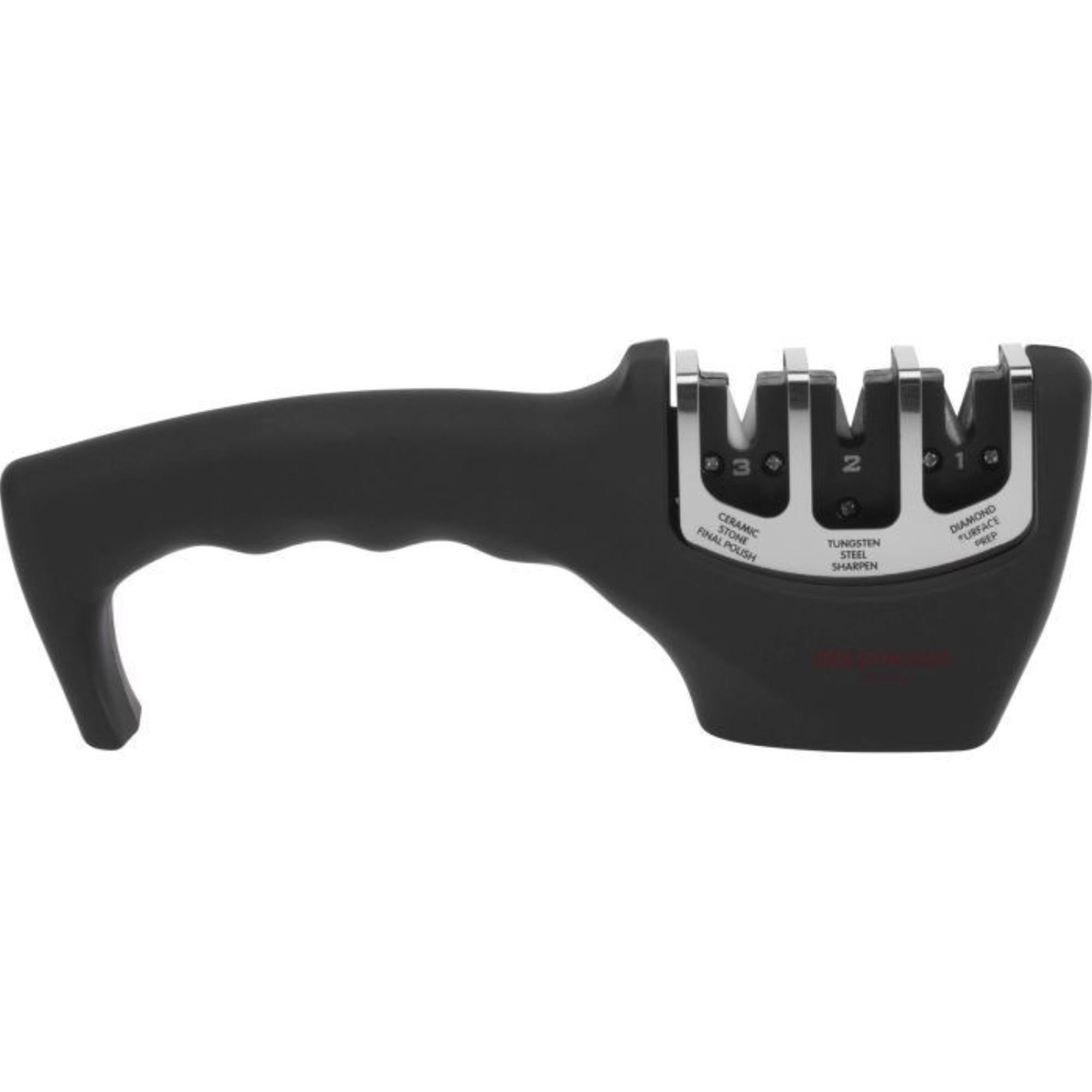 Effizienter Messerschärfer Deluxe von Westmark für einfaches und präzises Schärfen Ihrer Küchenmesser zu Hause.