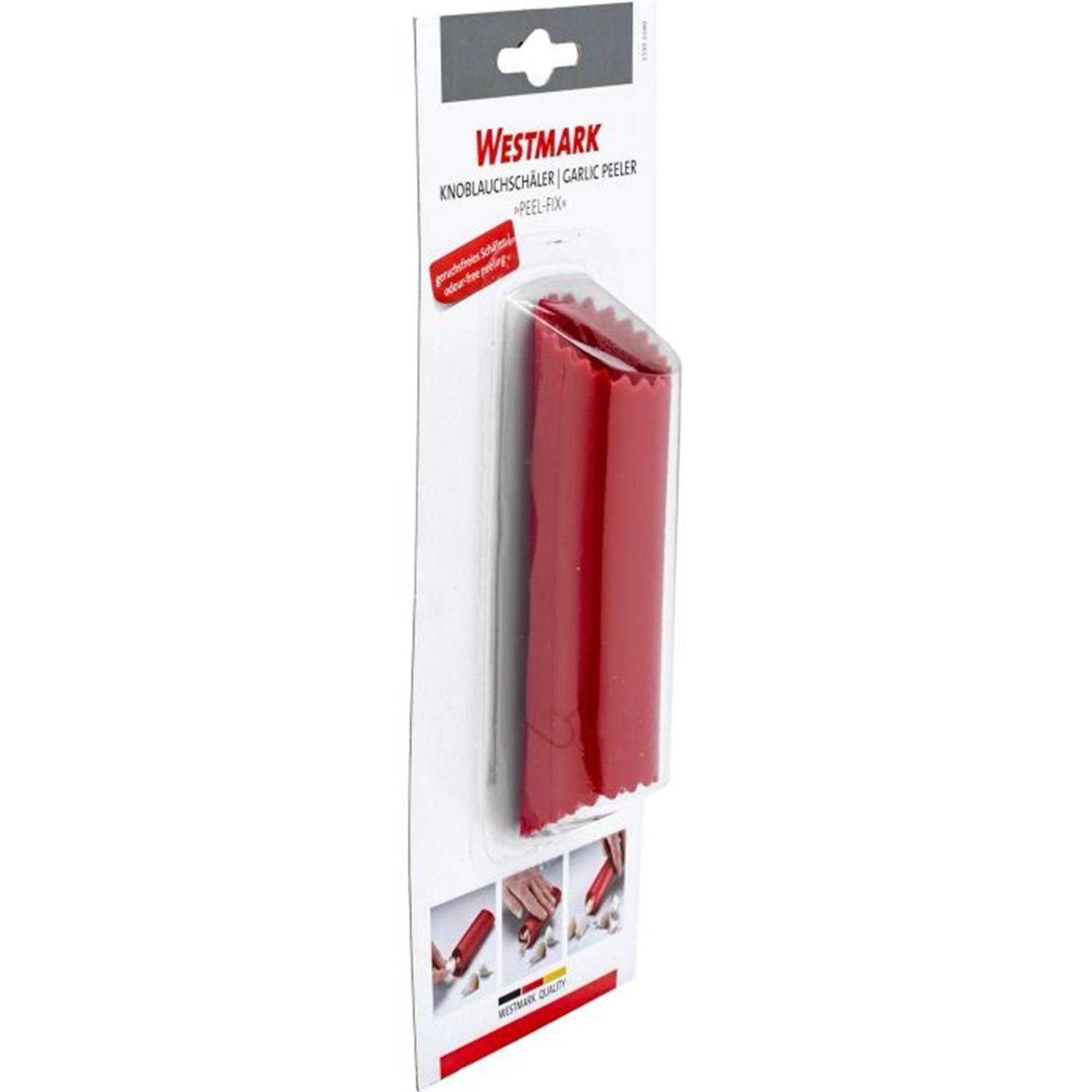 Praktischer Knoblauchschäler Peel-Fix von Westmark: Effizient, einfach zu bedienen, schält Knoblauchzehen mühelos und sauber.