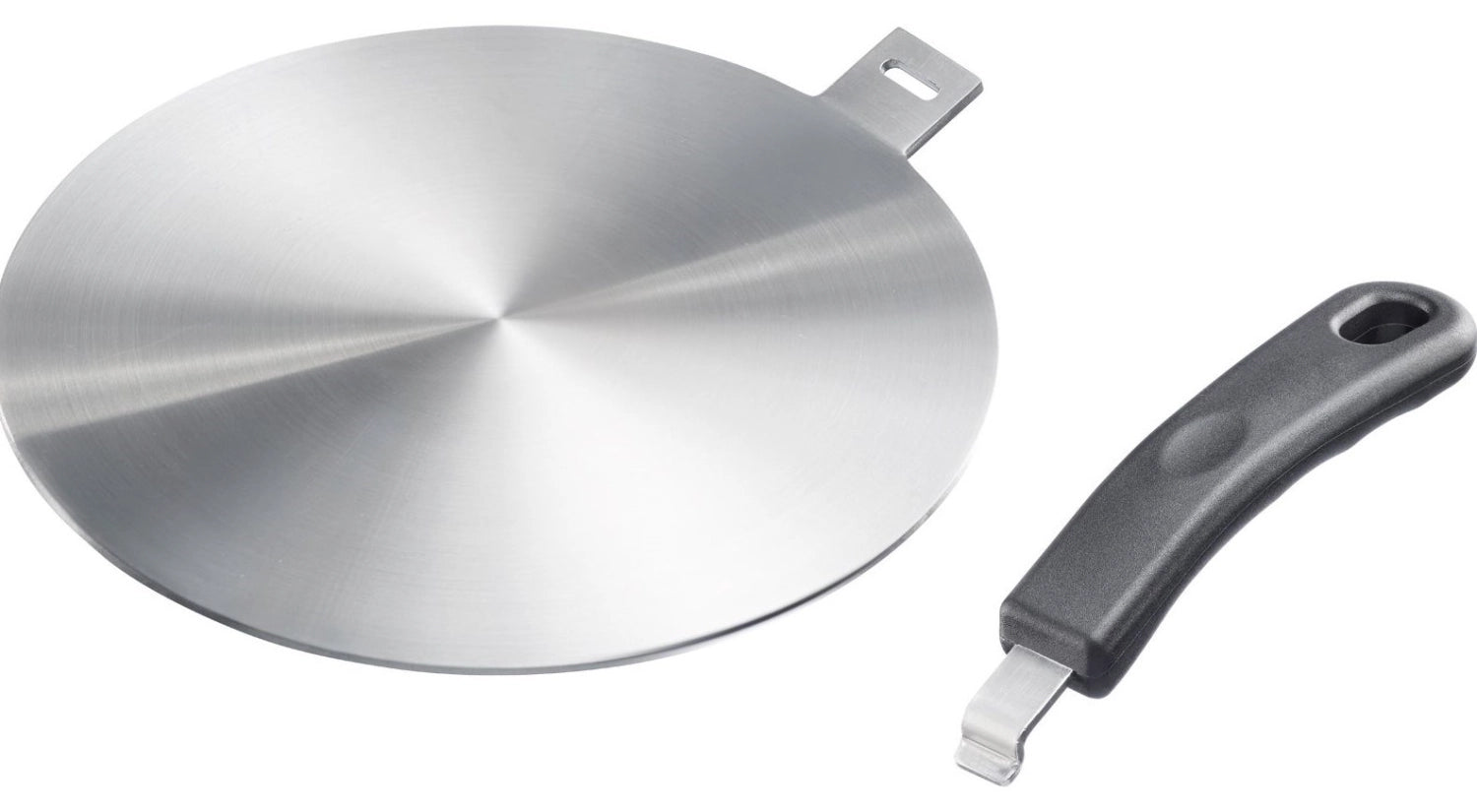 Induktionsadapterplatte von Westmark mit 14 cm Durchmesser, ermöglicht die Nutzung traditioneller Töpfe auf Induktionsherden.