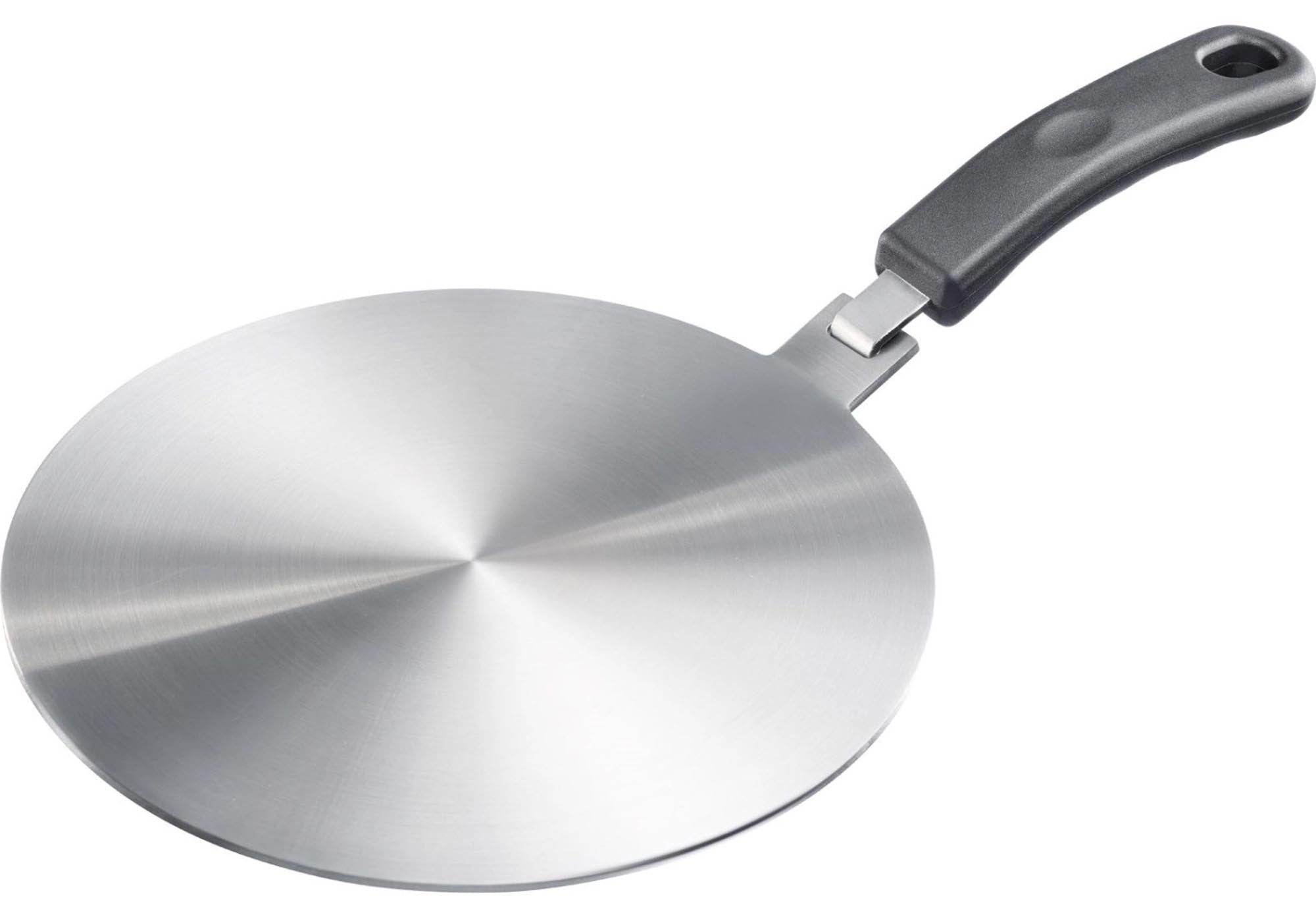 Die Westmark Induktionsadapterplatte (D14 cm) aus rostfreiem Edelstahl ermöglicht die Nutzung traditioneller Töpfe auf Induktionskochfeldern. Hitzebeständig, gleichmäßige Wärmeverteilung, ideal für kleine Kochgeschirre.