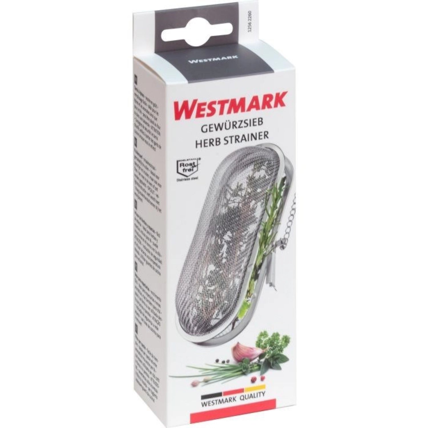 Elegantes Gewürzsieb von Westmark, ideal zum Sieben von Gewürzen und Kräutern, langlebig und einfach zu handhaben für müheloses Kochen.