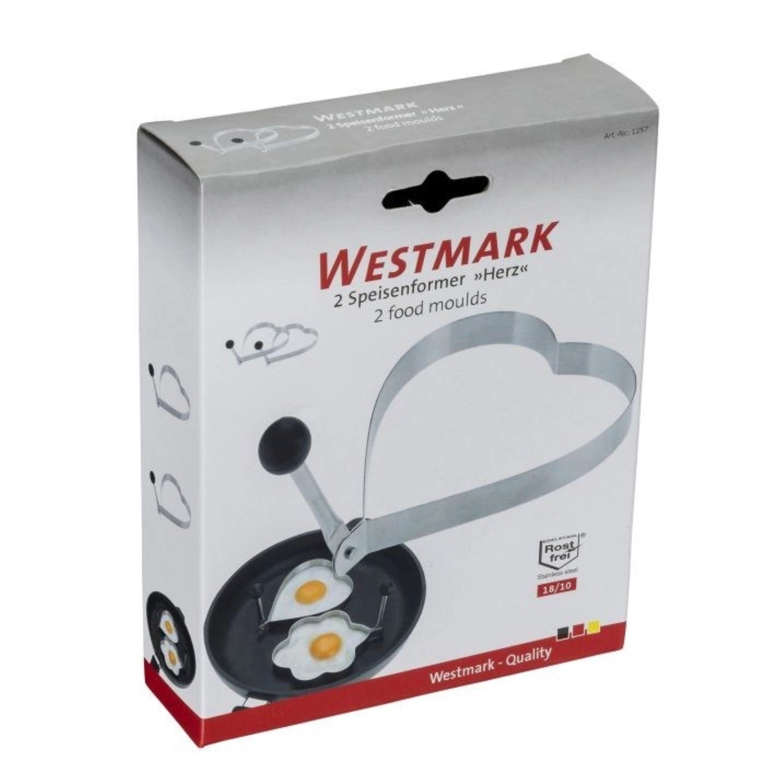 Zwei Herz-Ausstecher von Westmark, perfekt zum Ausstechen von Keksen, Obst und anderen Leckereien für romantische Anlässe und kreative Präsentationen.