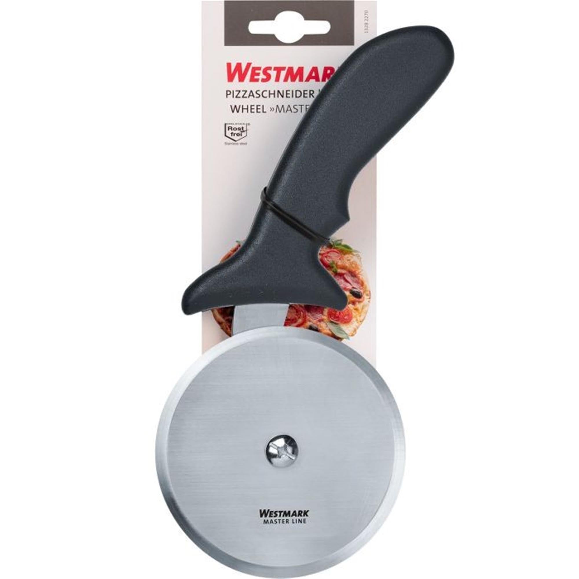 Praktischer Pizzaschneider Master Line von Westmark, ideal für müheloses Schneiden von Pizza und Teig.