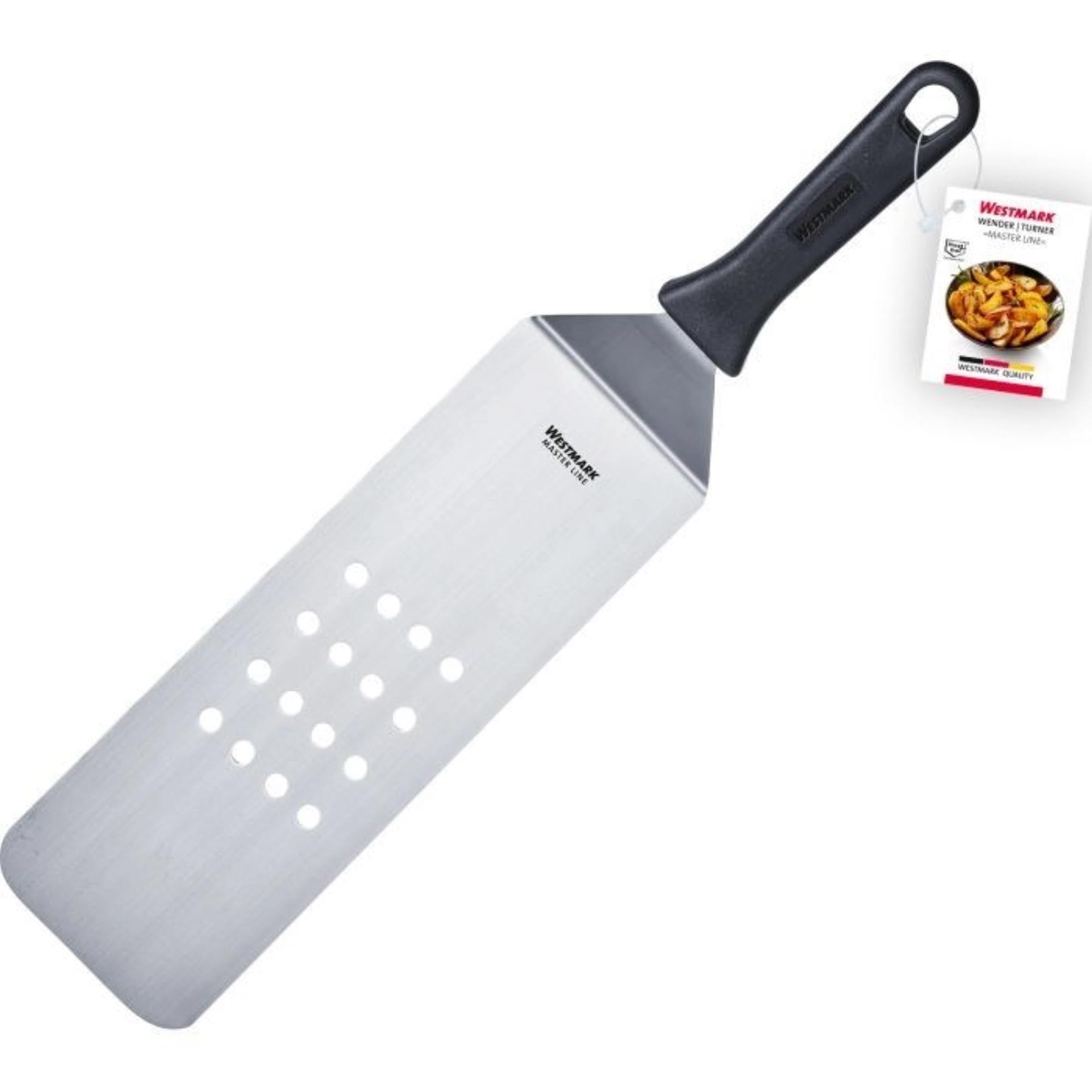 Flexibler Wender von Westmark, 27,5x9,5cm, gewinkelt, perfekt für sanftes Wenden von Speisen, robust und vielseitig einsetzbar.