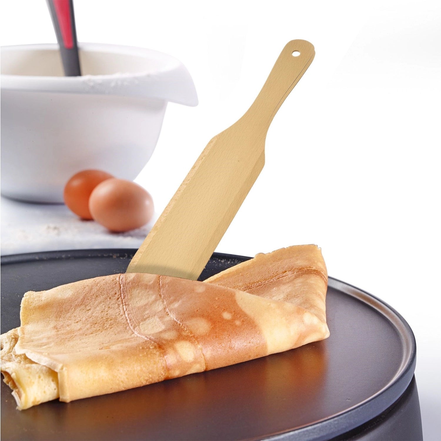 Hochwertiges 2-teiliges Set von Westmark mit Crêpes Spatel und Teigverteiler, ideal für die Zubereitung von köstlichen Crêpes und gleichmäßiger Teigverteilung.