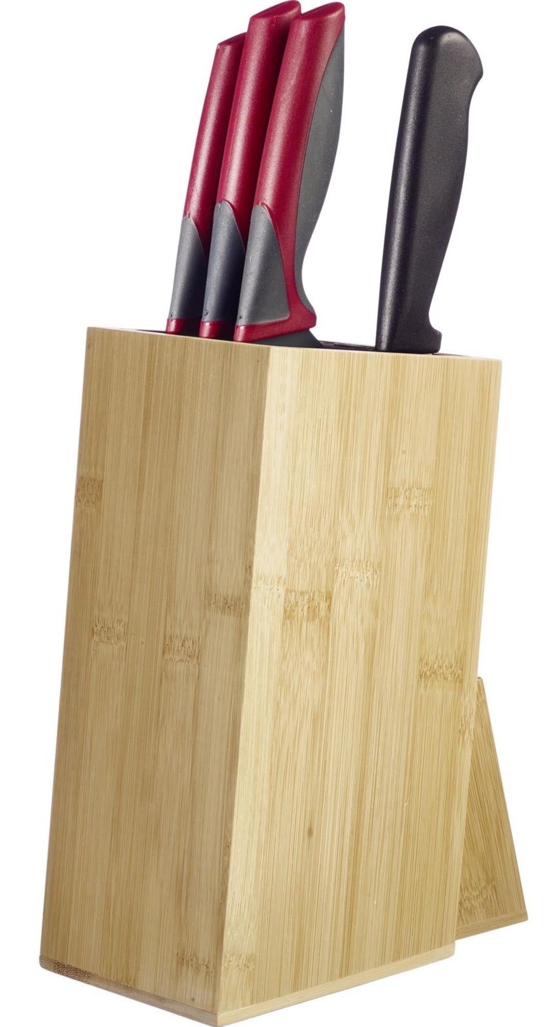 Stilvoller Messerblock aus Bambus von Westmark, ideal zur sicheren Aufbewahrung und Organisation Ihrer Küchenmesser.