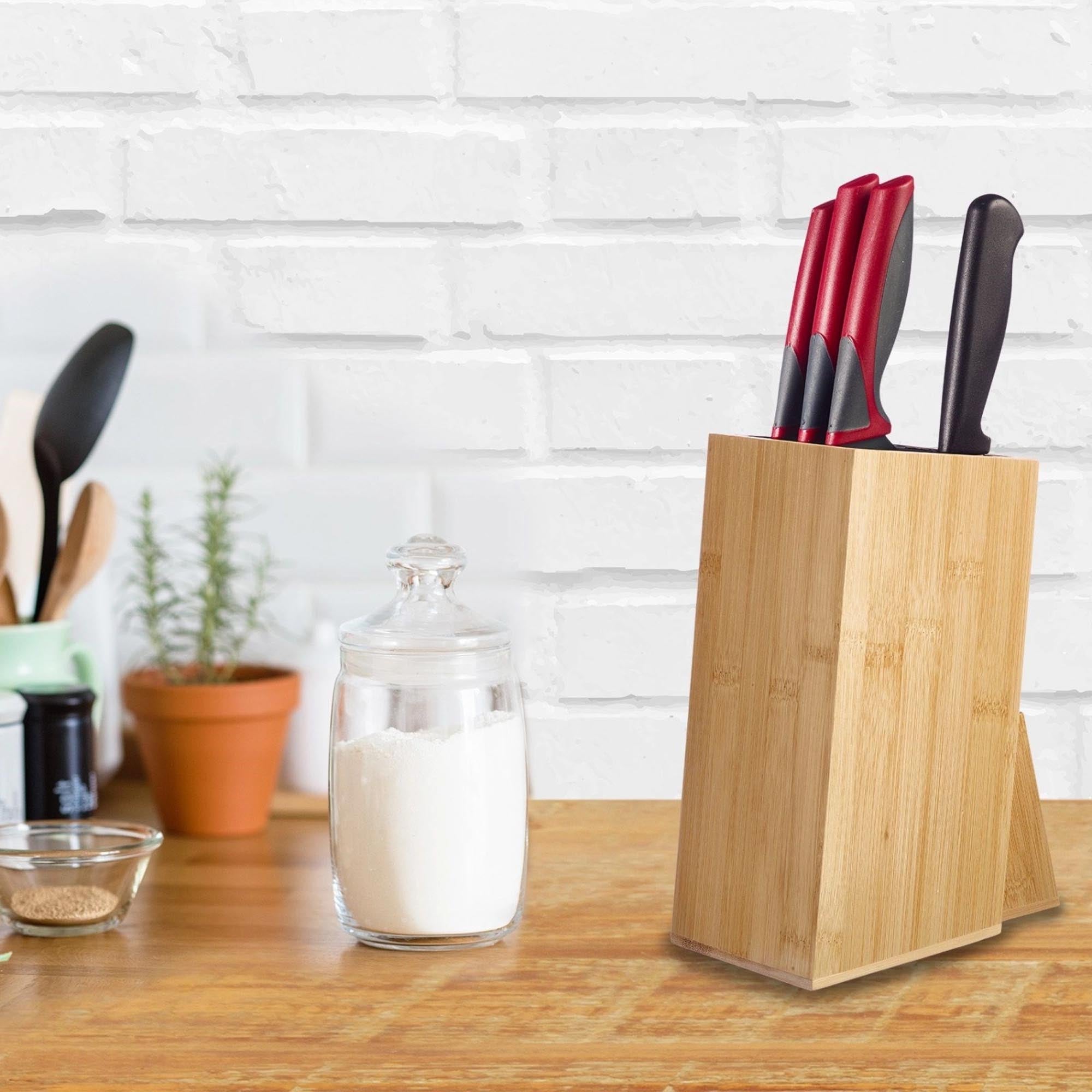 Stilvoller Messerblock aus Bambus von Westmark, ideal für die sichere und praktische Aufbewahrung Ihrer Küchenmesser.