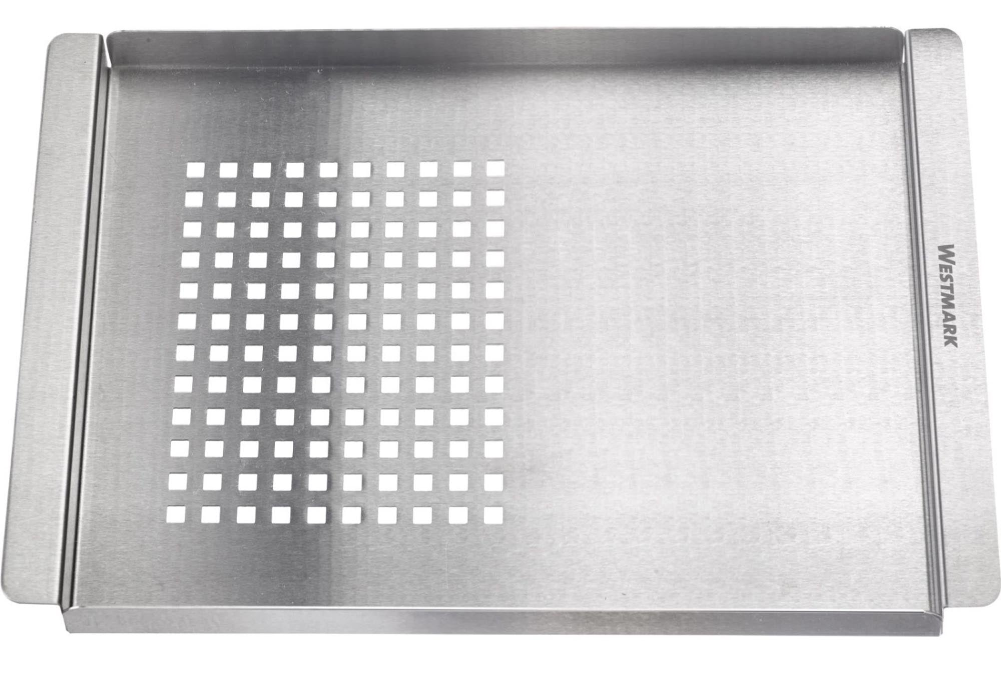 Edelstahl Grillschale 2 in 1 von Westmark, robust und vielseitig, perfekt für Grillgut, langlebig und praktisch für jeden Grill.