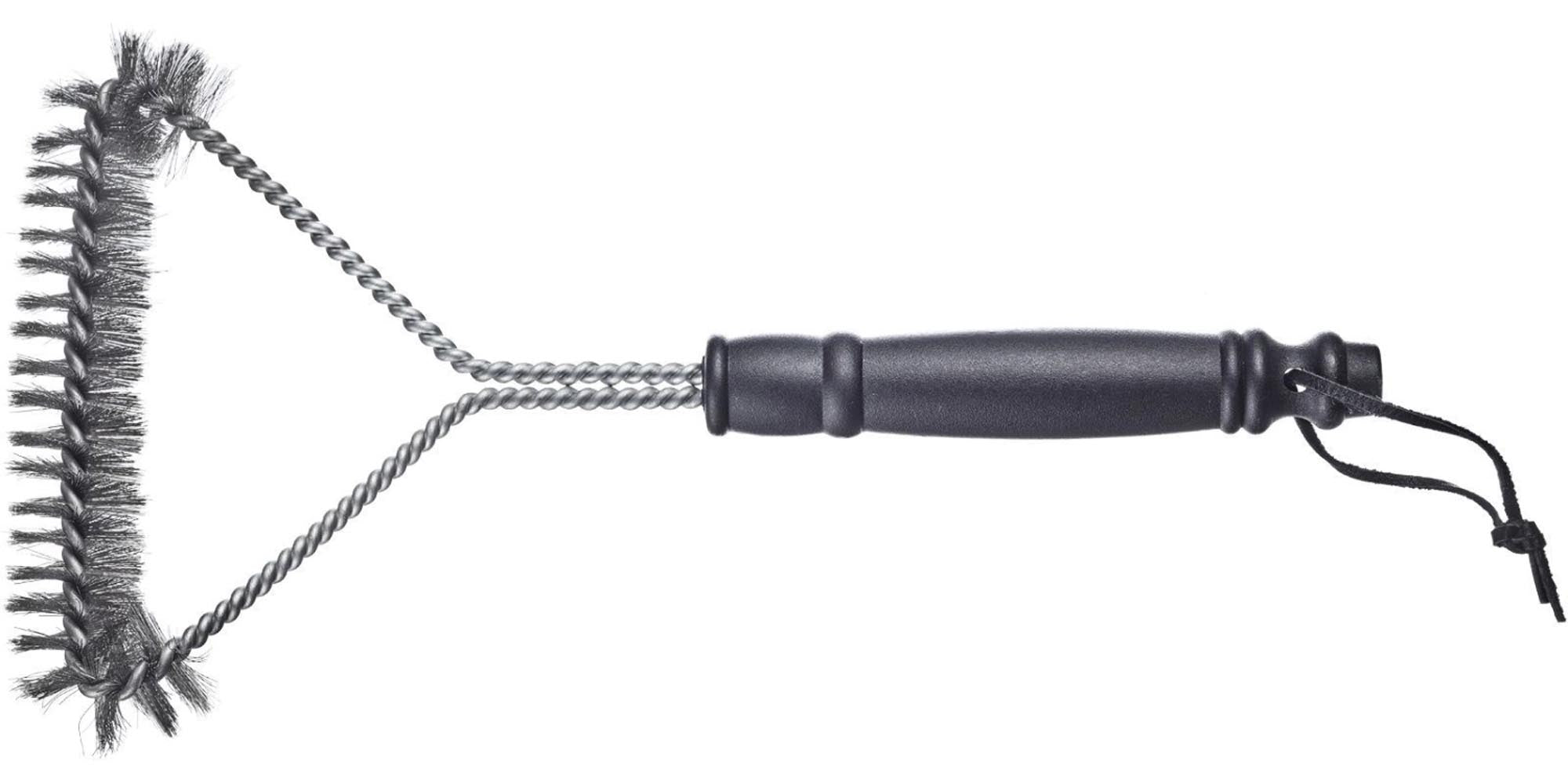 Hochwertige Grillbürste mit kurzem Edelstahlgriff von Westmark, perfekt für gründliche Reinigung von Grillrosten.