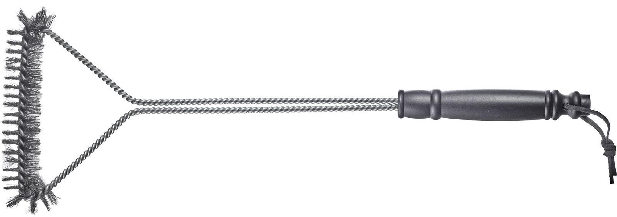 Grillbürste mit langem Griff aus Edelstahl von Westmark, ideal zum Reinigen von Grillrosten, ergonomisches Design für müheloses Arbeiten.